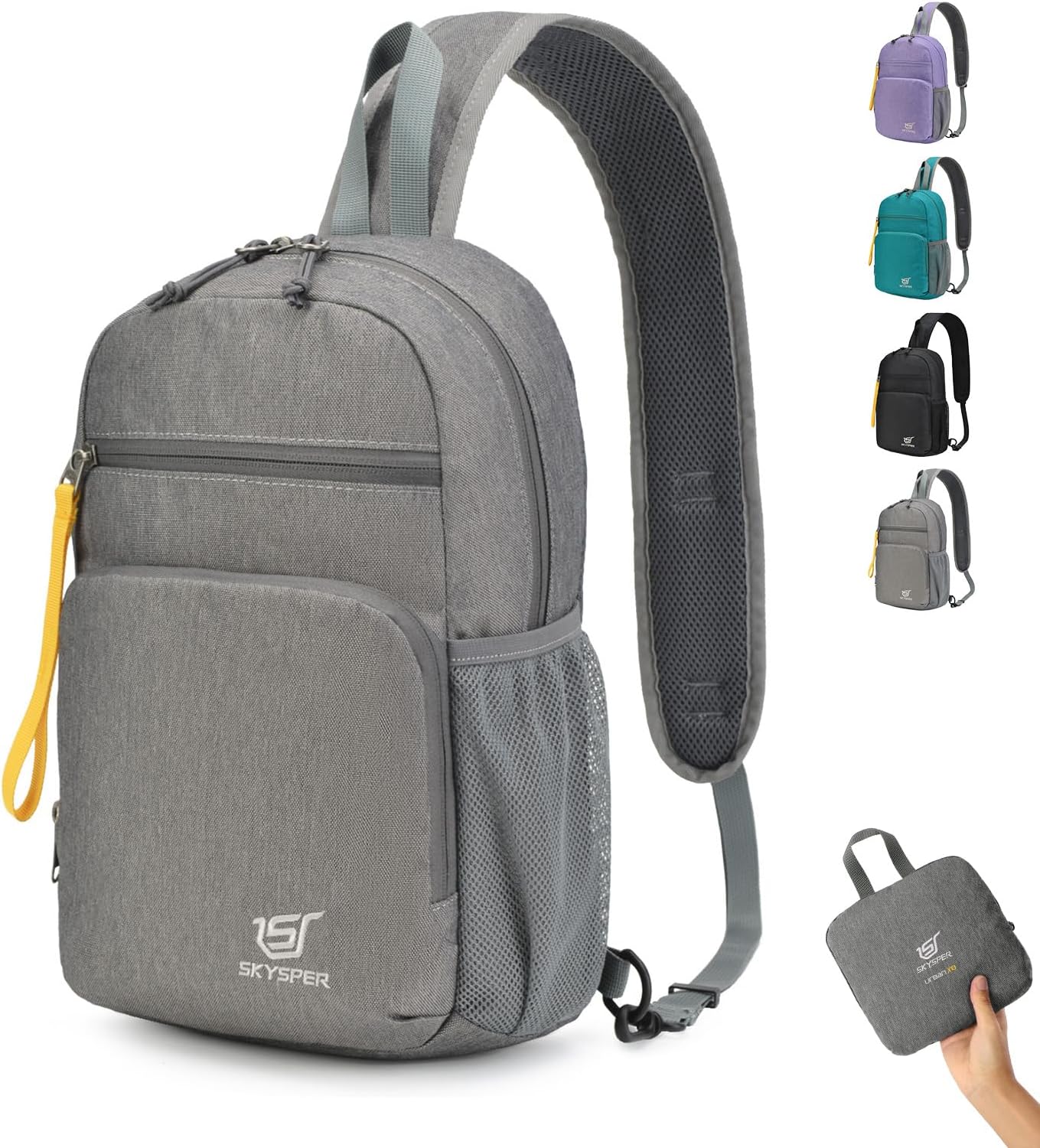 SKYSPER One Strap Backpack Sling Crossbody Bag - Lightweight Chest Shoulder Cros...
