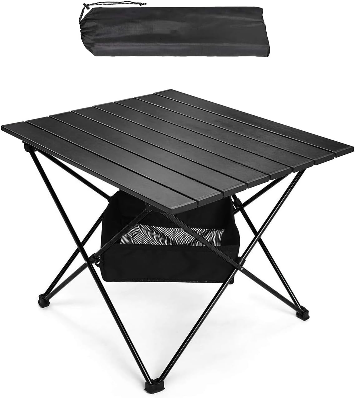 Upgraded Portable Folding Camping Table, Folding Lightweight Aluminum Alloy Camp...