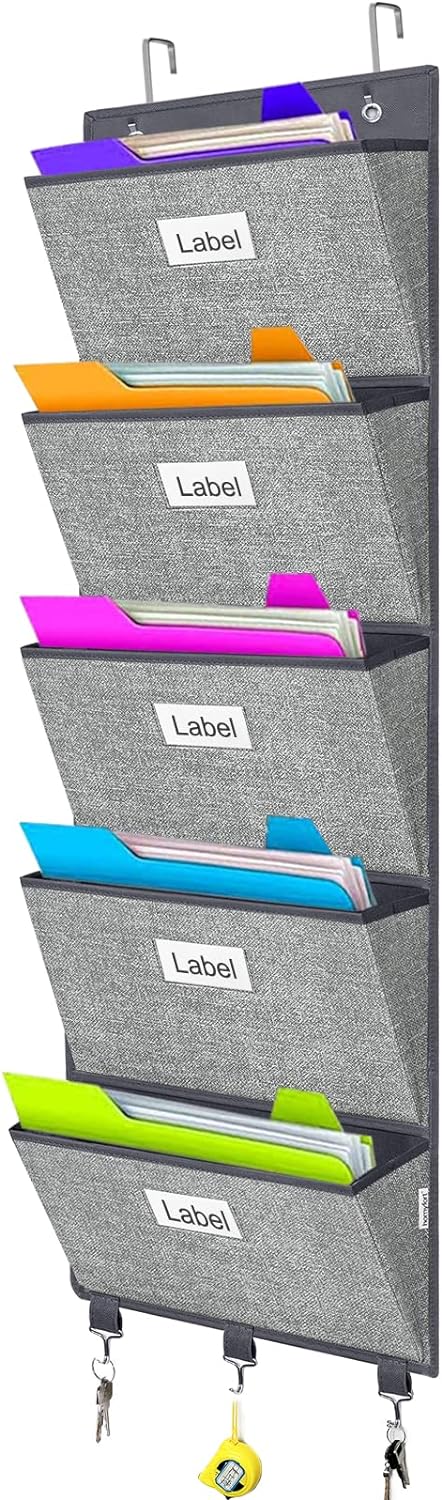 VERONLY Over the Door File Organizer, Special Hanging File Folders, Innovative W...