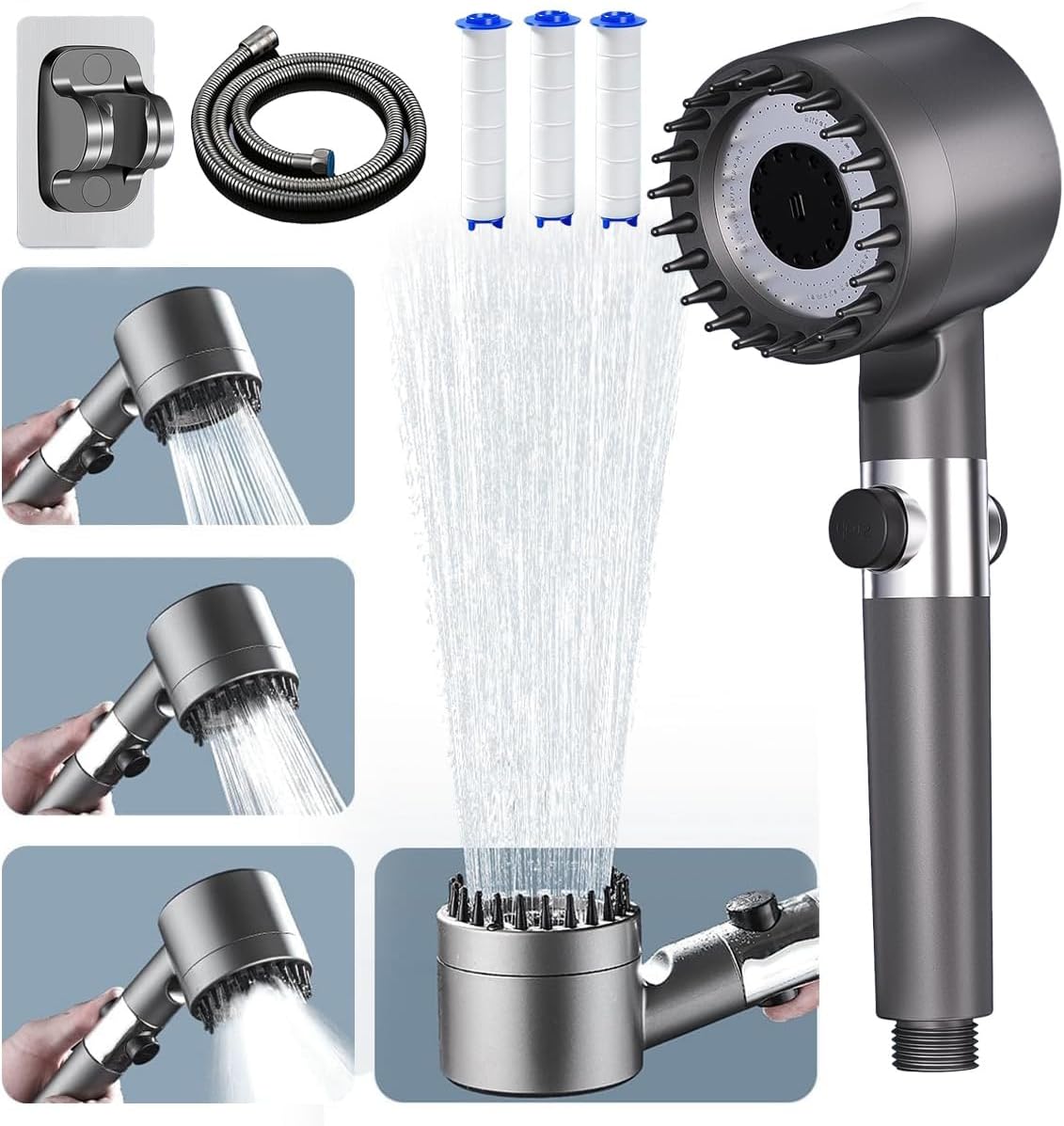Butter01 Shower Head, Special Hard Water Filter Shower Head With 15 Stage Filter...