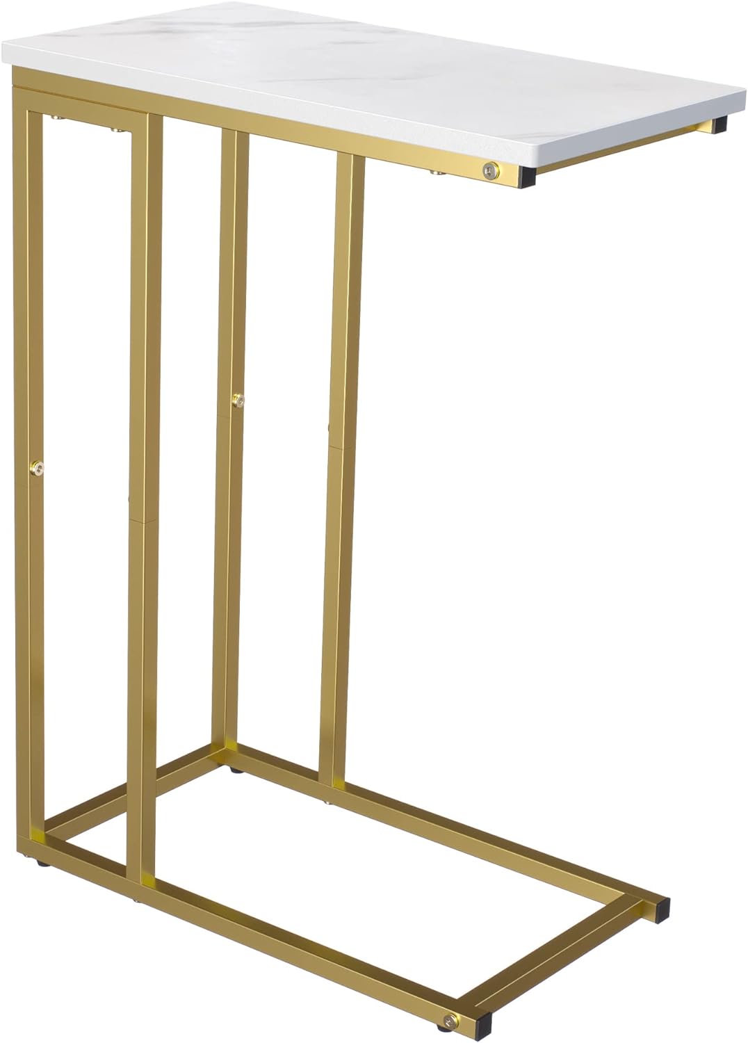Yusong Small C Shaped End Table, Unique Couch Side Tables for Slim Narrow Spaces...