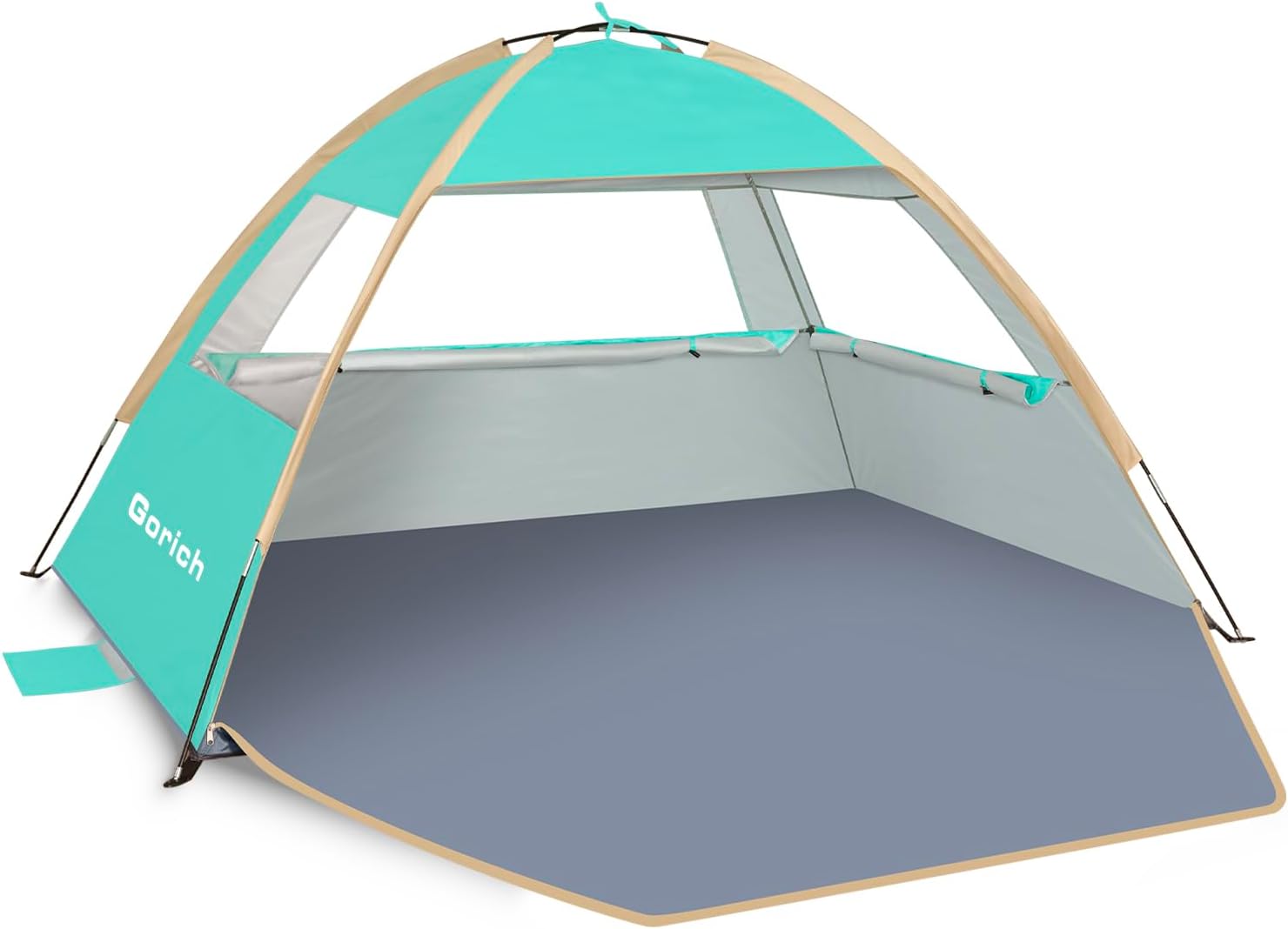 Gorich Beach Tent for 4 to 5 Person, Beach Sun Shelter Tent with UPF 50+ UV Prot...