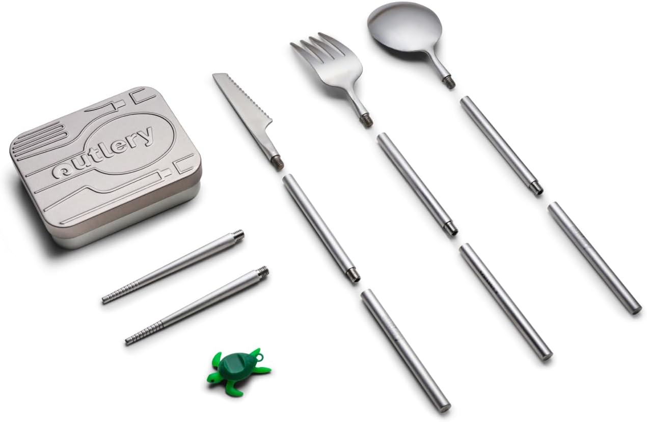 Outlery Full Set, Special Portable Cutlery Set, Unique Sustainable Travel Utensi...