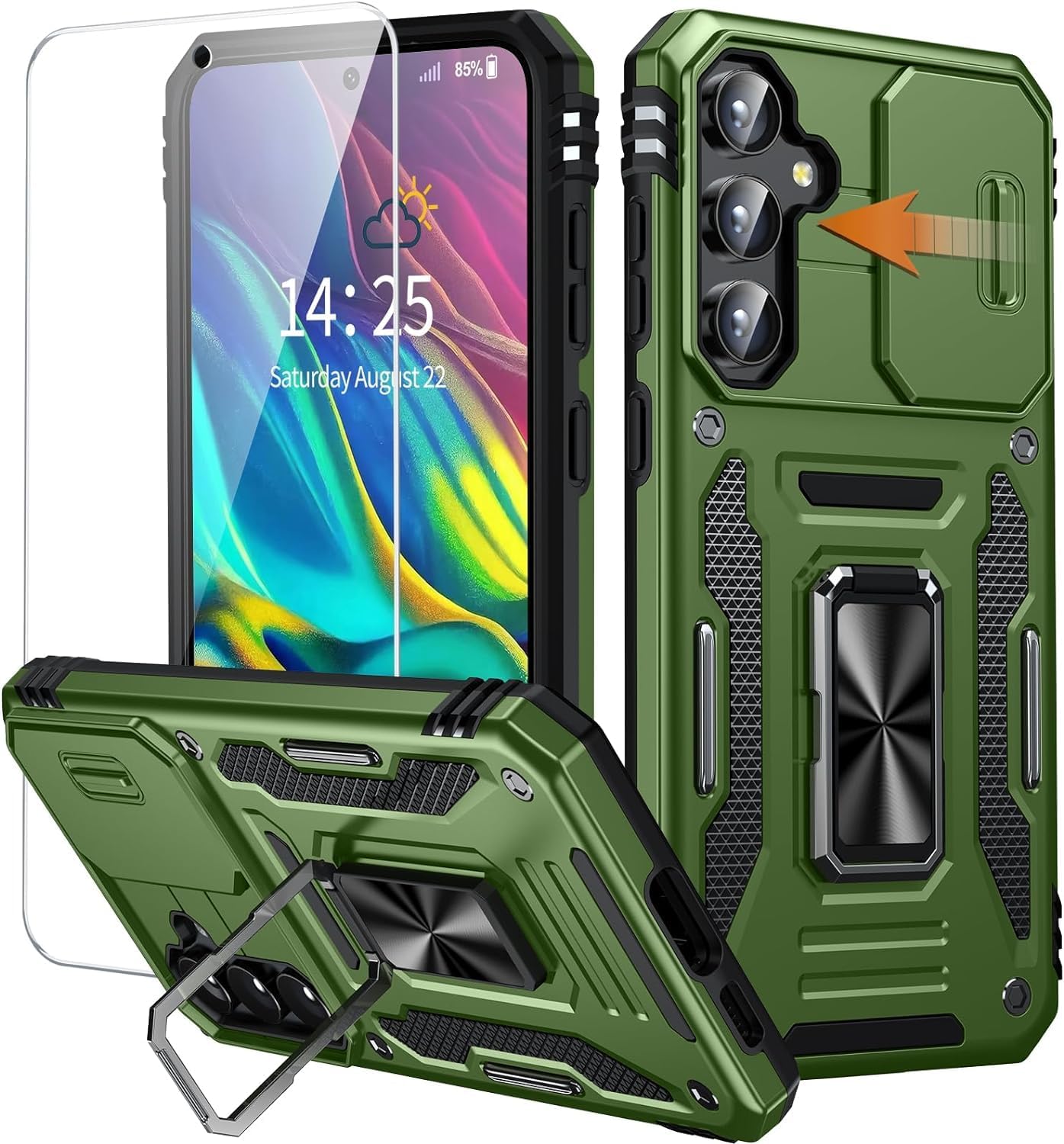 Joytra for Samsung Galaxy S23 FE 5G Case, Special Slide Camera Cover, Innovative...