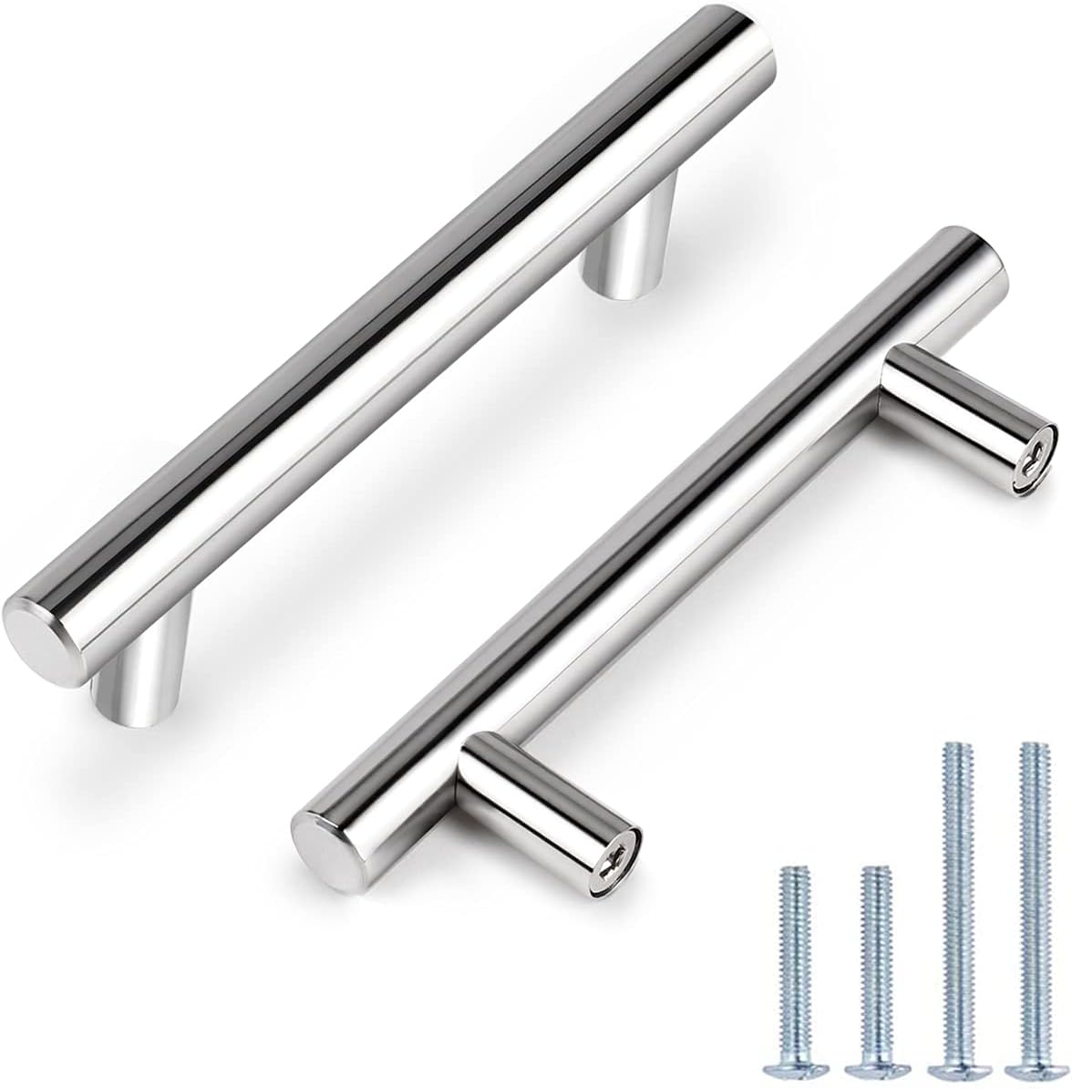 Probrico Polished Chrome Cabinet Door Handles, Special Stainless Steel Furniture...