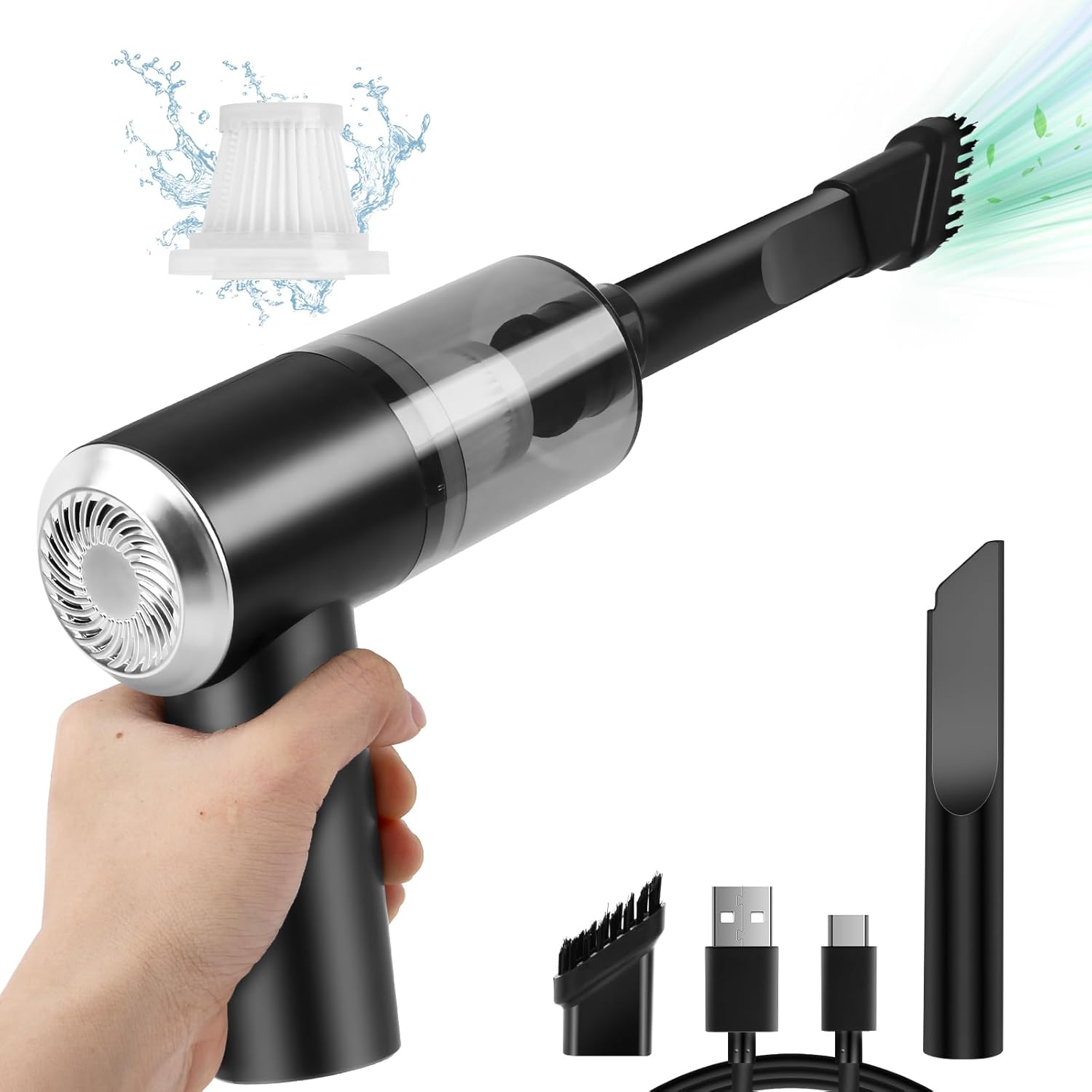 SUMEI Rechargeable Keyboard Vacuum Cleaner Cordless, 42W 3.5Kpa Powerful Hand He...
