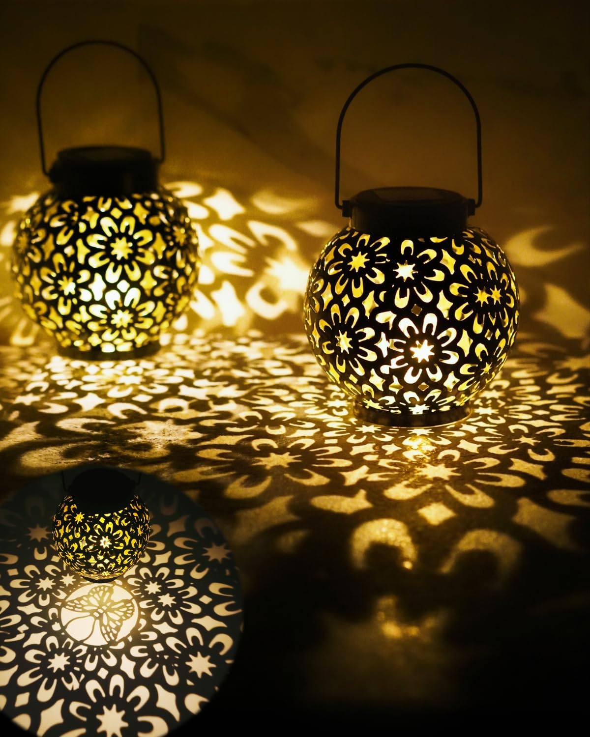 MOXTOYU Solar Lanterns Light, Unique Outdoor Solar Light With 2Pack, Innovative...