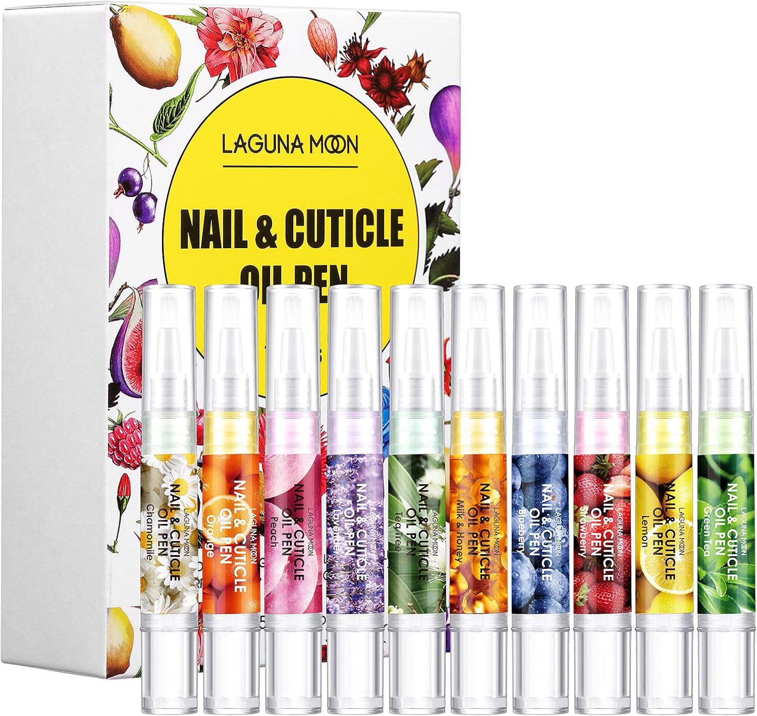 Lagunamoon Cuticle Oil Pens, Special Nail Care Oil for 10 Pack, Innovative 5ml N...