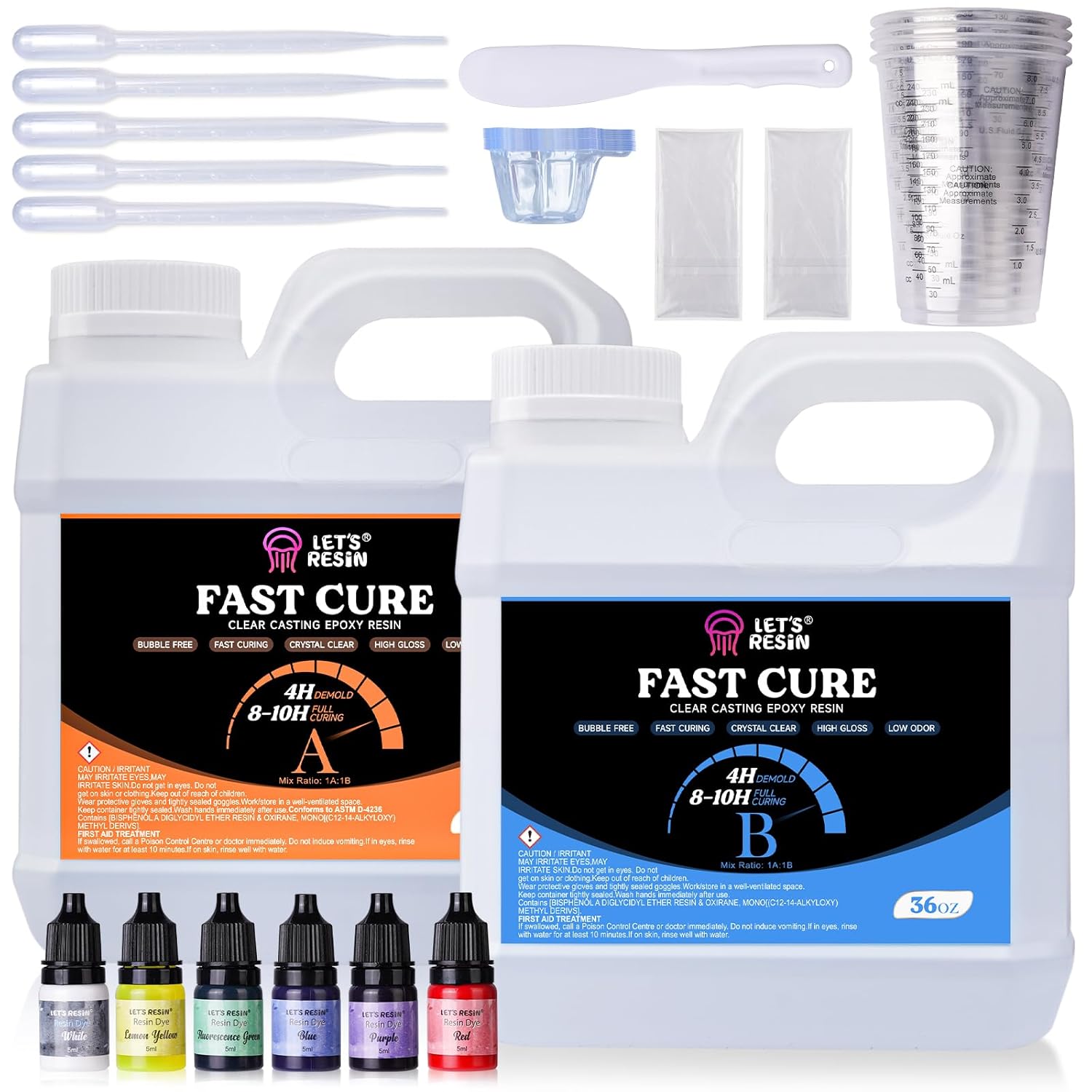 LET'S RESIN Fast Cure Epoxy Resin, Special Resin with 4-Hour Demold Time, Innova...
