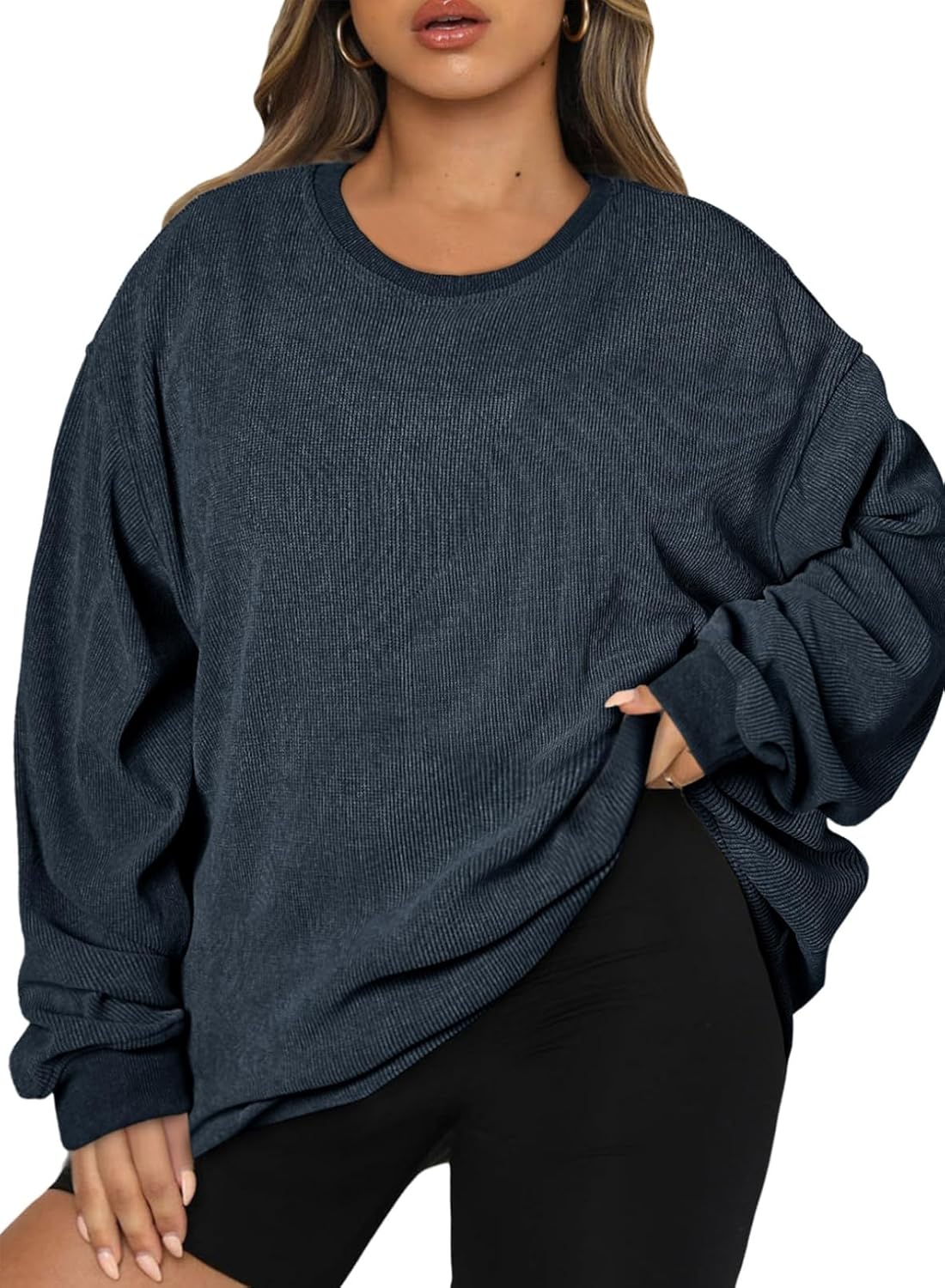 Eytino Women Plus Size Sweatshirts, High-Quality Long Sleeve Crew Neck, Casual a...