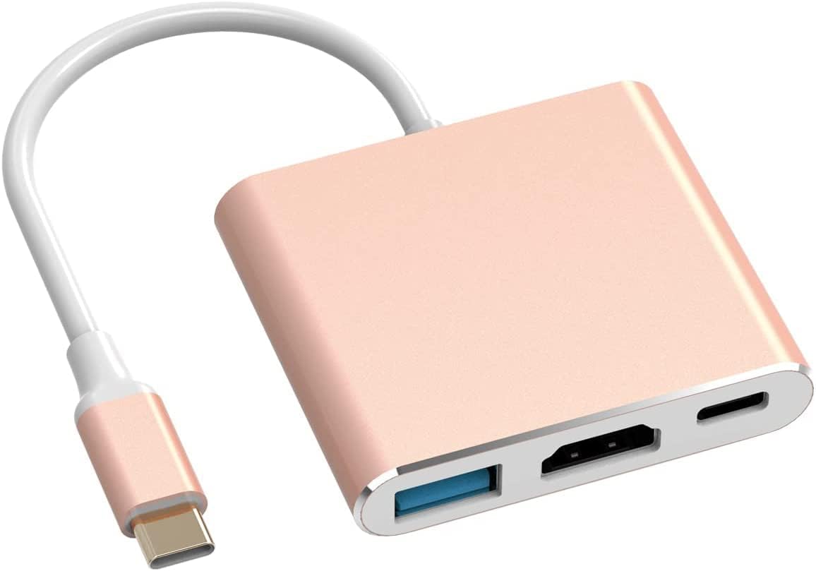 Battony Rose Gold USB C to HDMI Adapter Type-C Multiport AV Converter with 4K HD...
