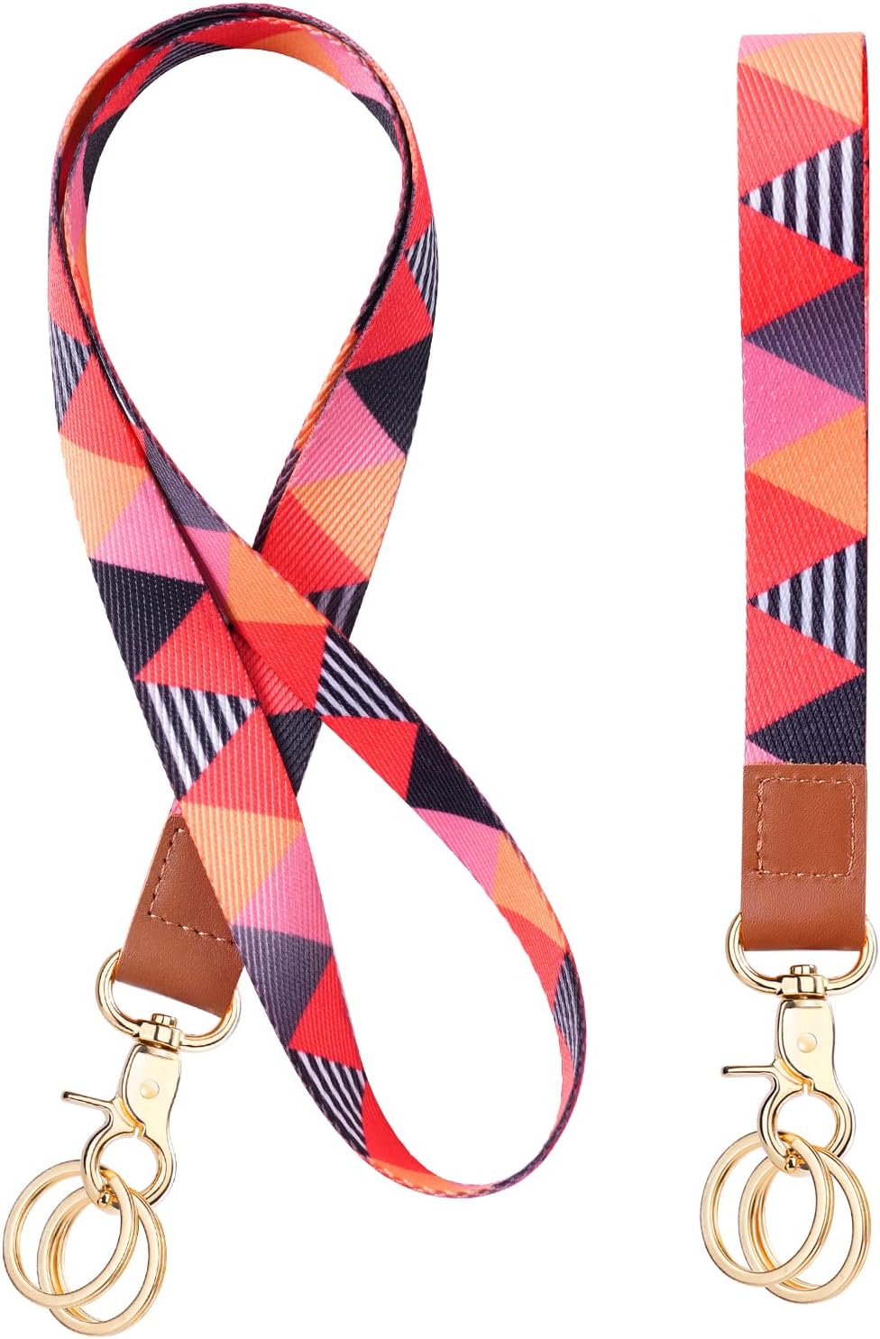 Vicloon Neck Lanyard Wristlet Strap, Print Lanyard Neck Strap Keychain ID Lanyar...