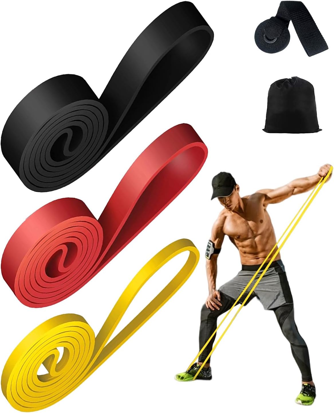 Rantizon Resistance Bands, Long Resistance Band for Men Women, High-Quality Gym...