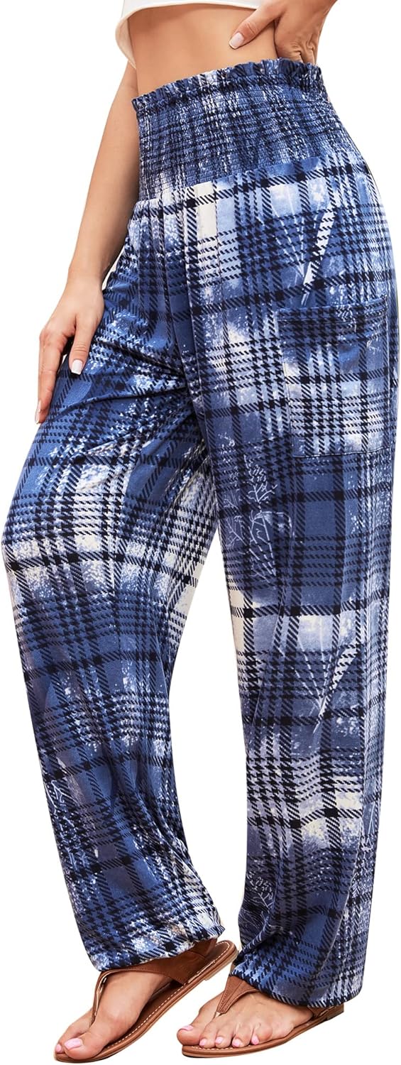 QIANXIZHAN Women's Harem Pants, High Waist Yoga Boho Trousers with Pockets Large...