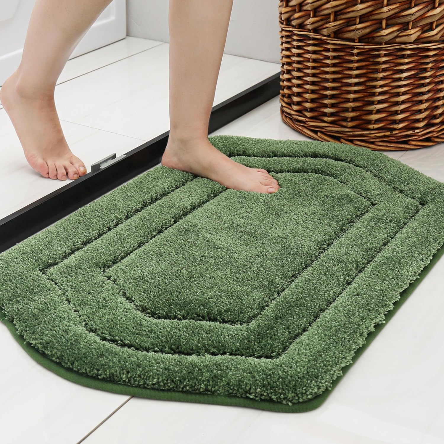 COSY HOMEER Extra Thick Bath Rugs for Bathroom - A...