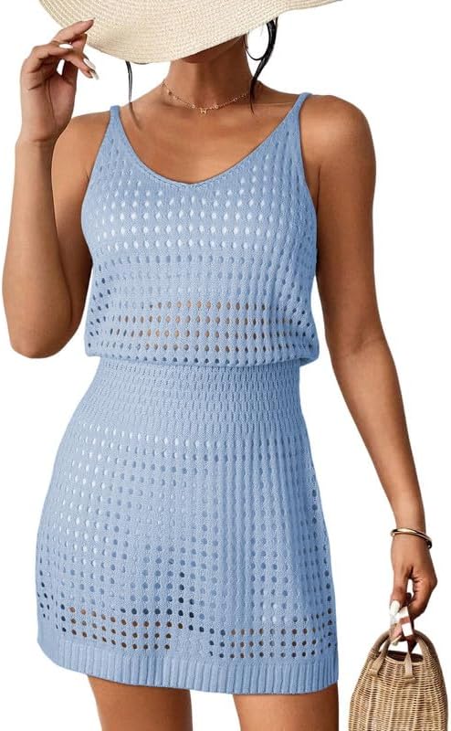Dokotoo Summer Crochet Dress, Exclusive Knit Beach Bathing Suit Cover Up, Specia...