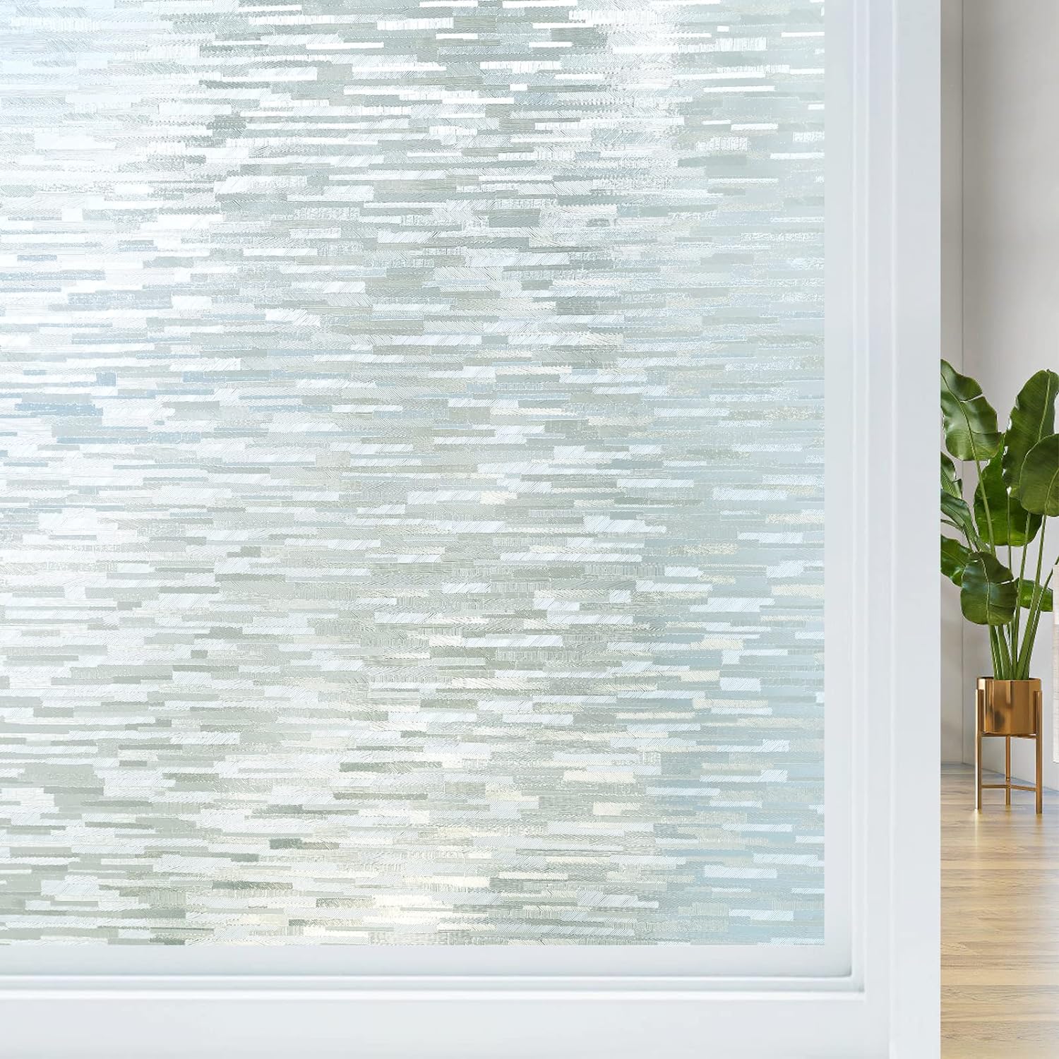 Haton Window Privacy Film, Frosted Glass Window Film, Static Cling UV Blocking R...