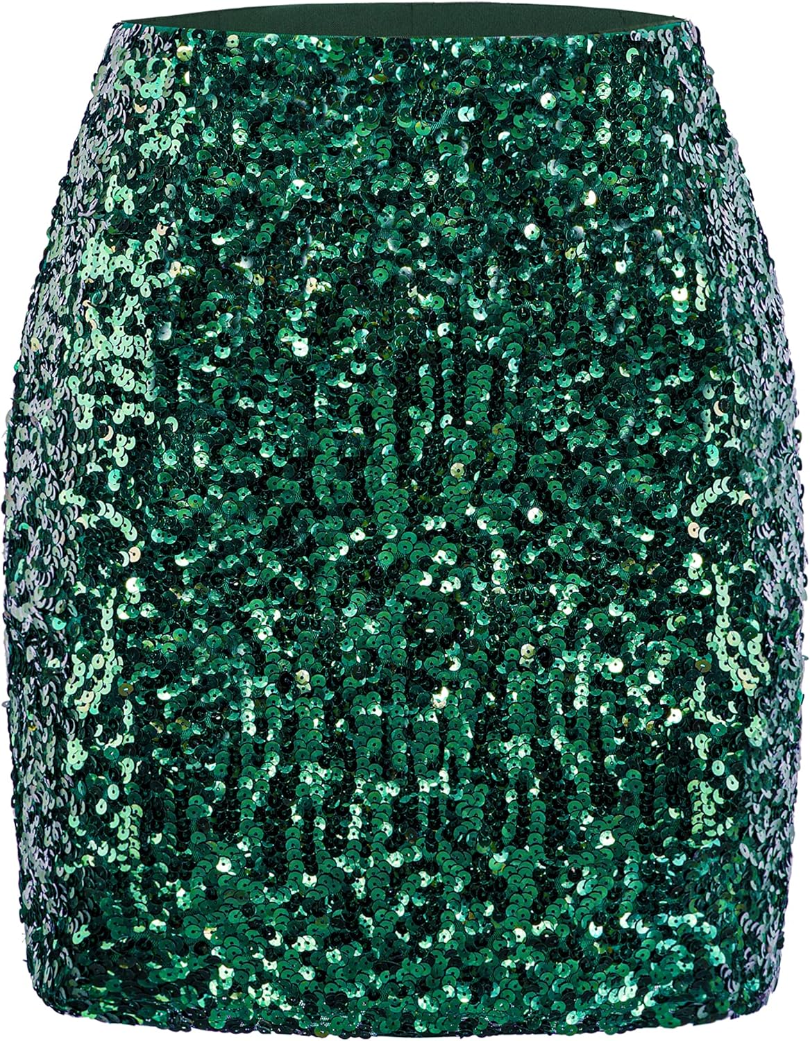 MANER Women's Sequin Skirt Sparkle Stretchy Bodycon Mini Skirts Night Out Party...