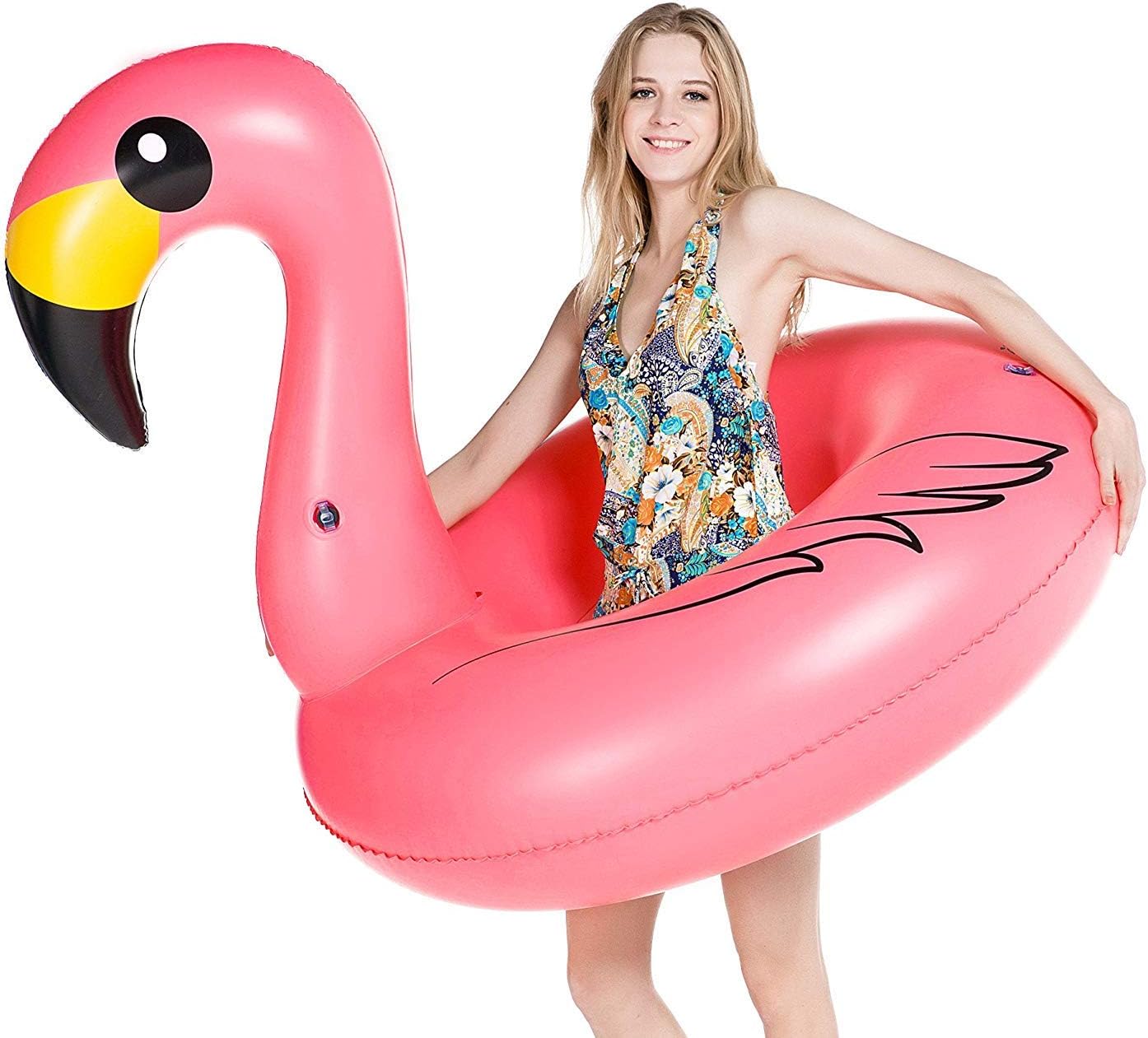 Jasonwell Giant Inflatable Flamingo Pool Floats Party Float Tube with Fast Valve...