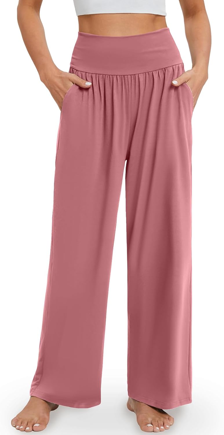 Gracyoga Wide Leg Yoga Pants for Women Casual Loose Cozy Sweatpants High Waisted...