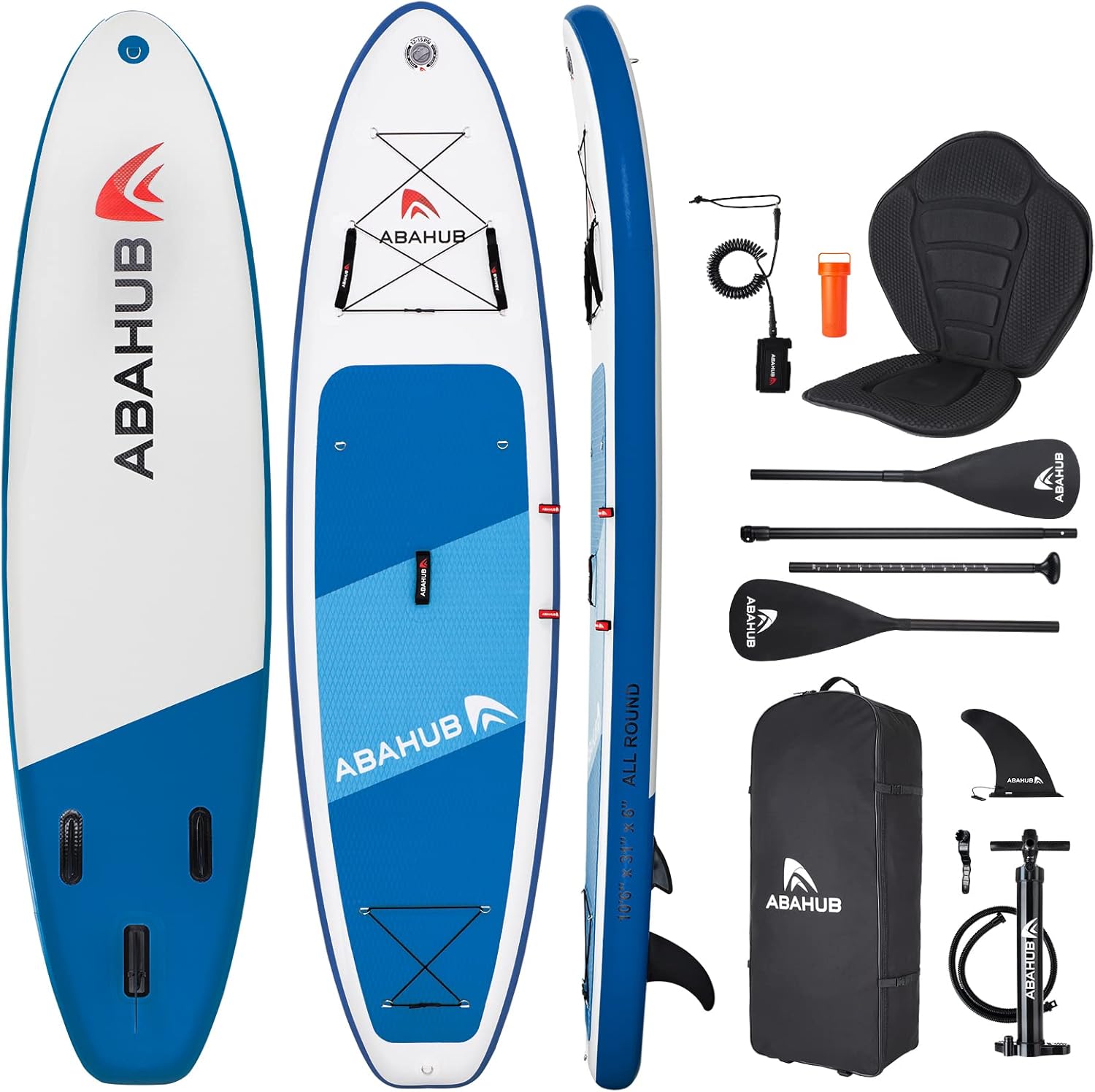 Abahub Inflatable SUP, Special Standup Paddleboard with Adjustable SUP Kayak Pad...