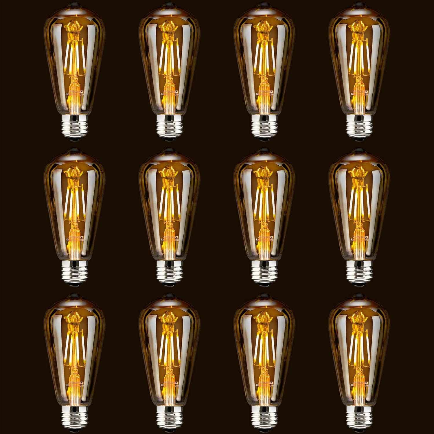 LED Dimmable Edison Light Bulbs 4W Vintage Light Bulb, 2200K-2400K Warm White (A...