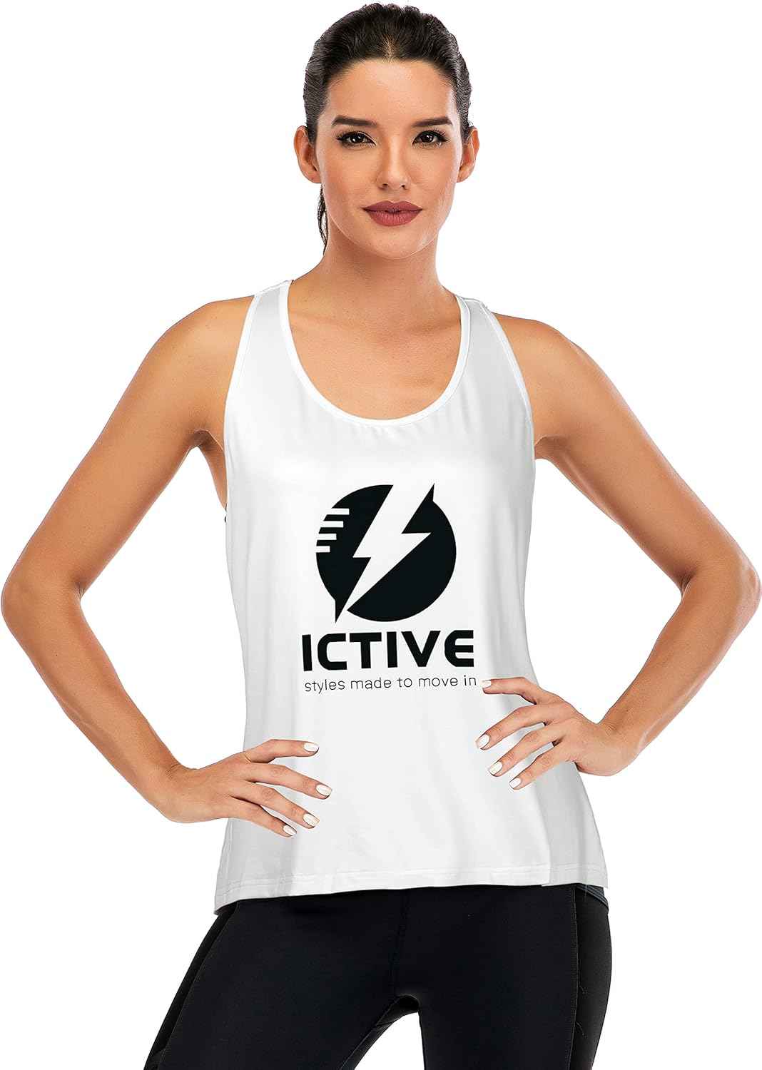 ICTIVE Womens Cross Backless Workout Tops for Wome...