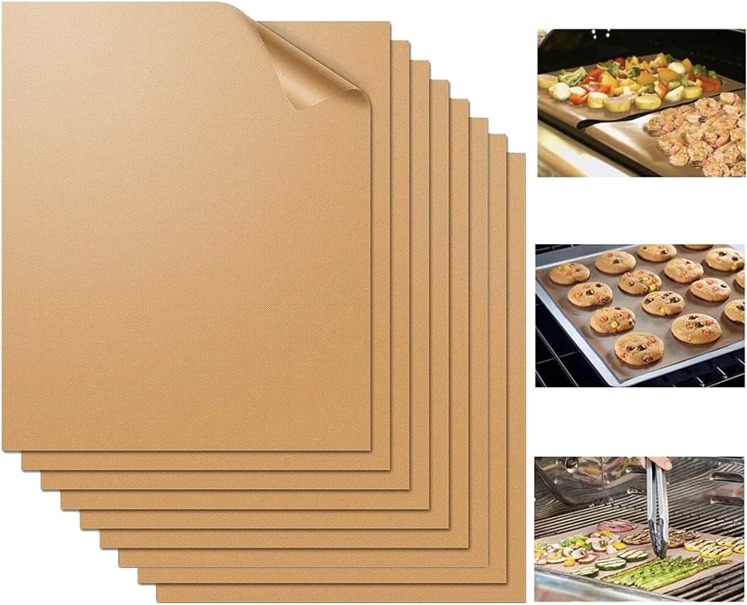 Grill Mat Set of 9, Special Non-Stick BBQ Grill Mats, Innovative Grill Mat for 1...