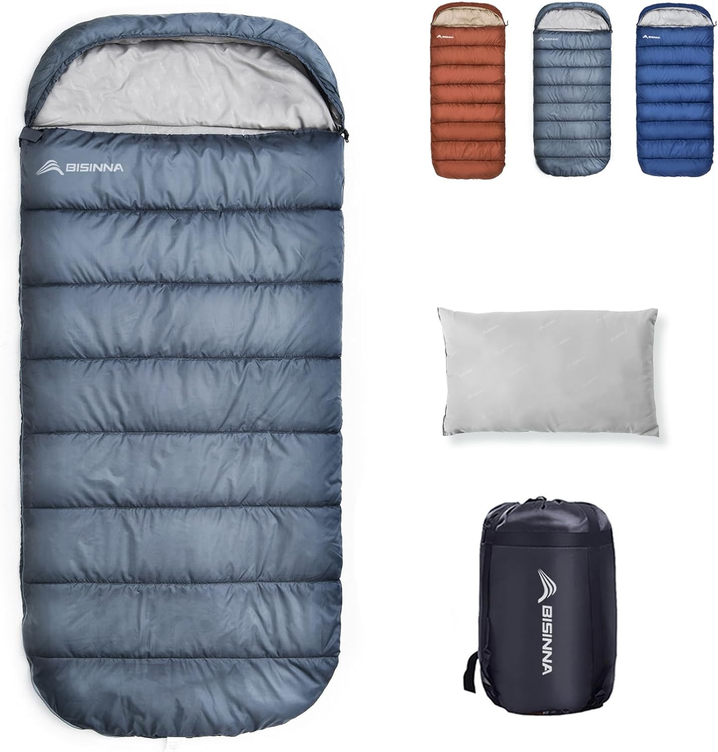 BISINNA XXL Sleeping Bag for Big and Tall Adults,3-4 Season Plus Size Warm and C...