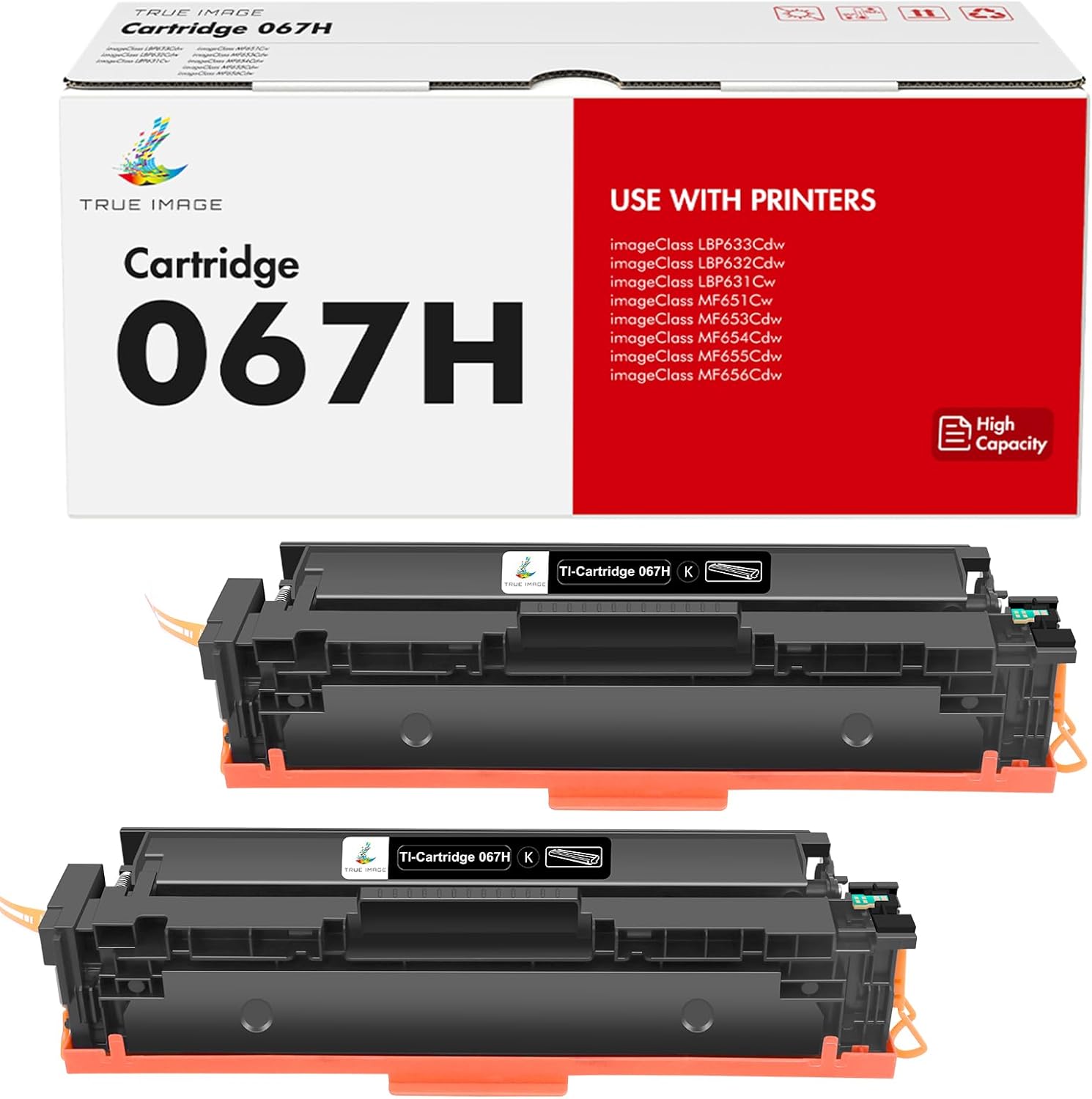 067H 067 Black Toner Cartridge 2 Pack, Special High-Yield Ink Cartridge Compatib...