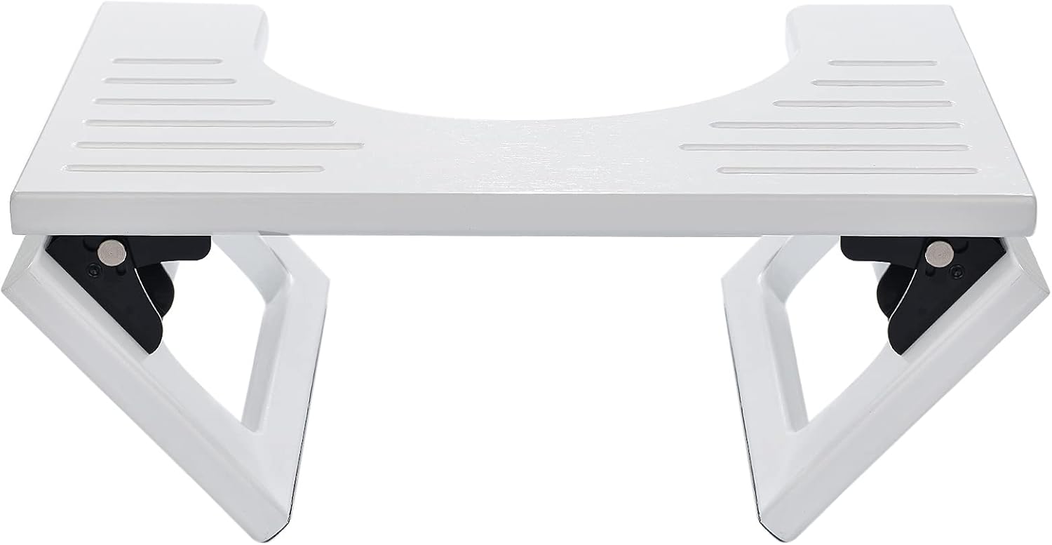 AmazerBath 7 Inch Bamboo Toilet Stool Collapsible Toilet Poop Stool for Bathroom...