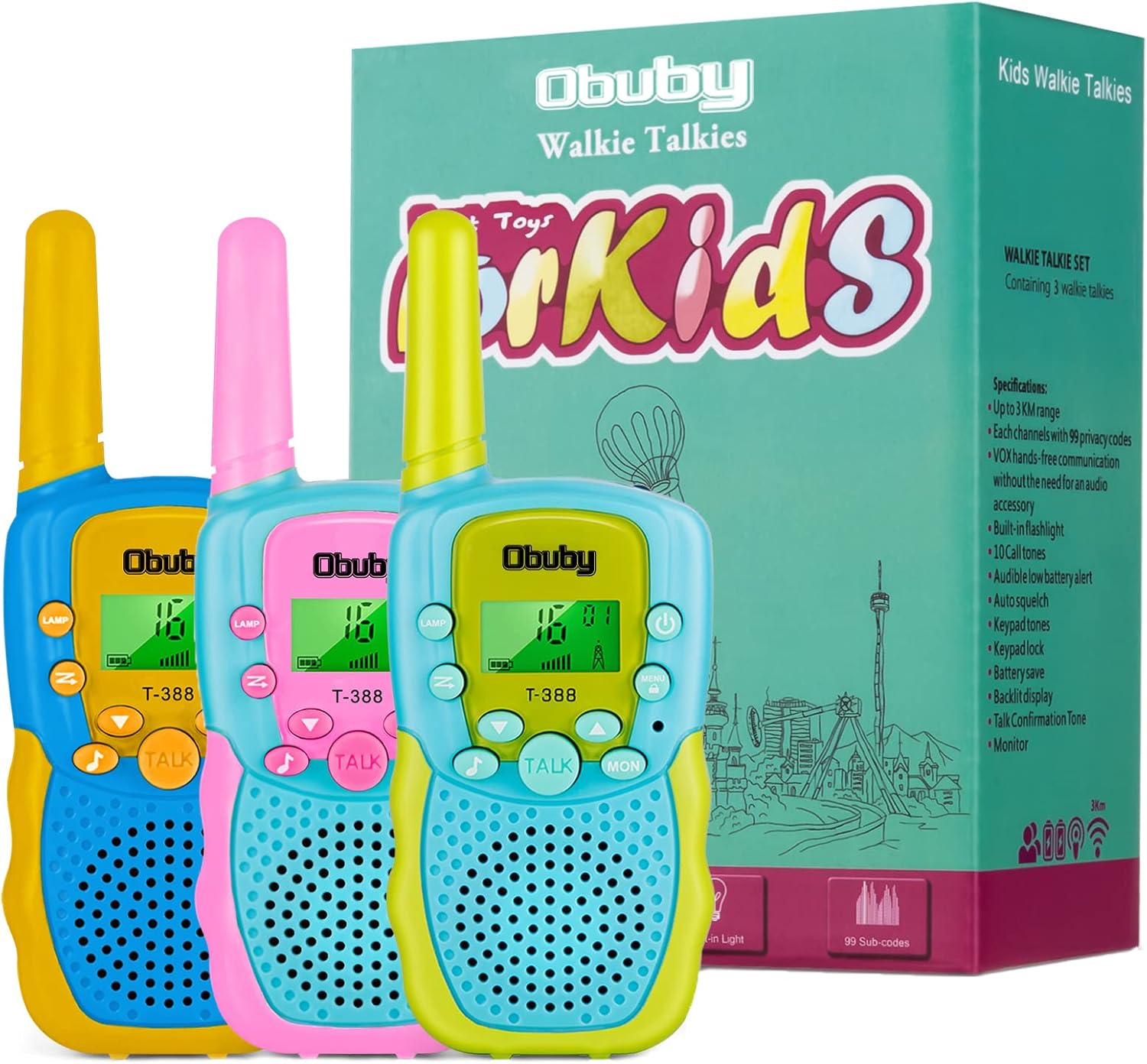 Toys for 3-12 Year Old Boys Walkie Talkies for Kids 22 Channels 2 Way Radio Gift...