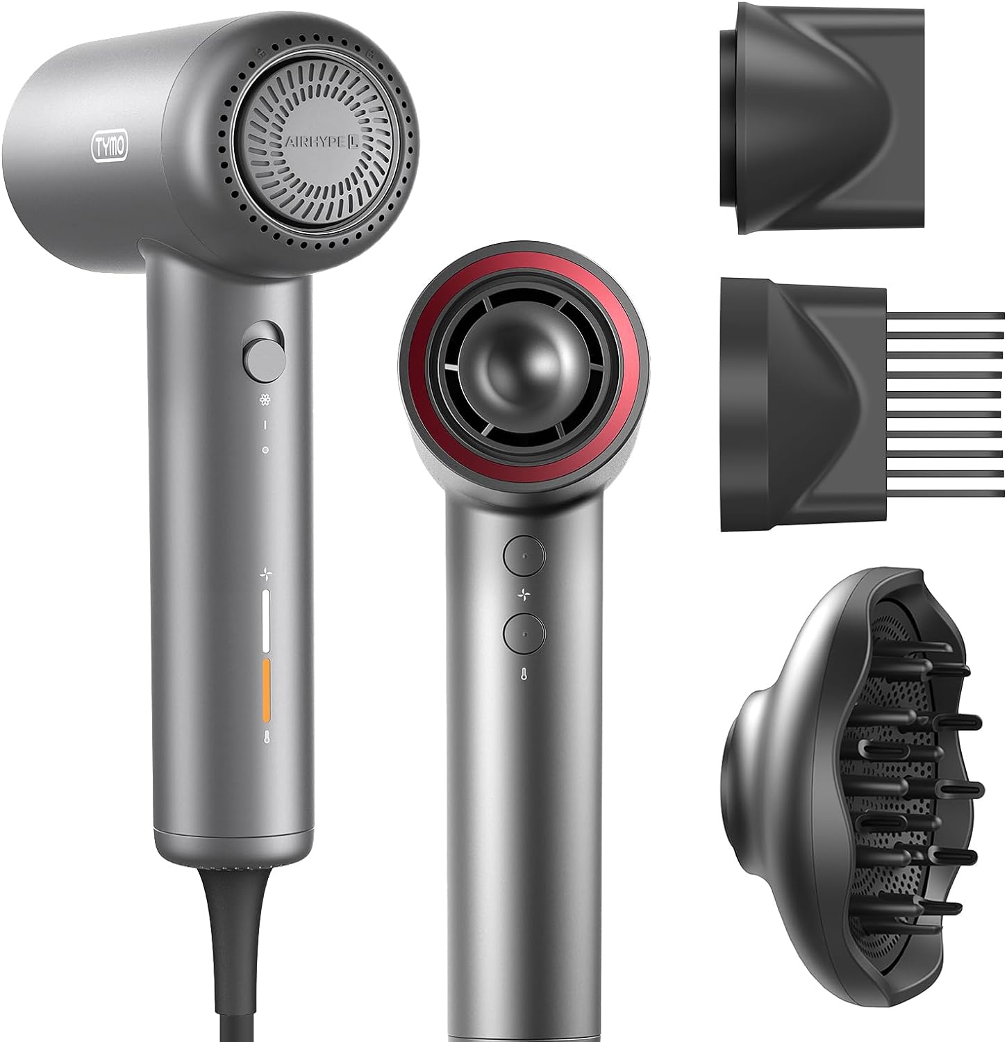 TYMO Hair Dryer with Adjustable Diffuser - High-Speed Ionic Blow Dryer, Fast Dry...