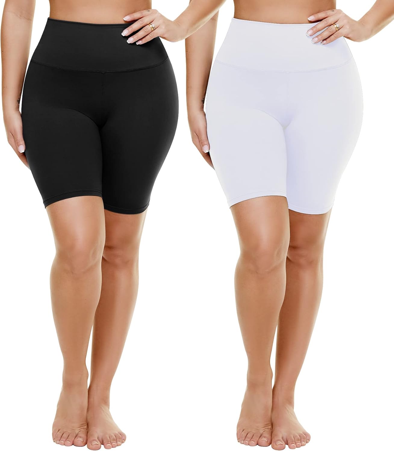 TNNZEET Plus Size Biker Shorts, High-Quality Workout Shorts with Pockets, Comfor...