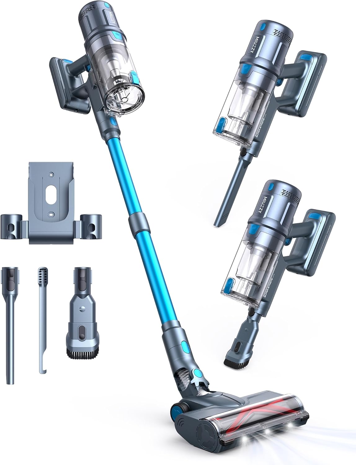 Cordless Vacuum Cleaner, 140AW Powerful Suction, 60 Mins Max Runtime with Fast C...