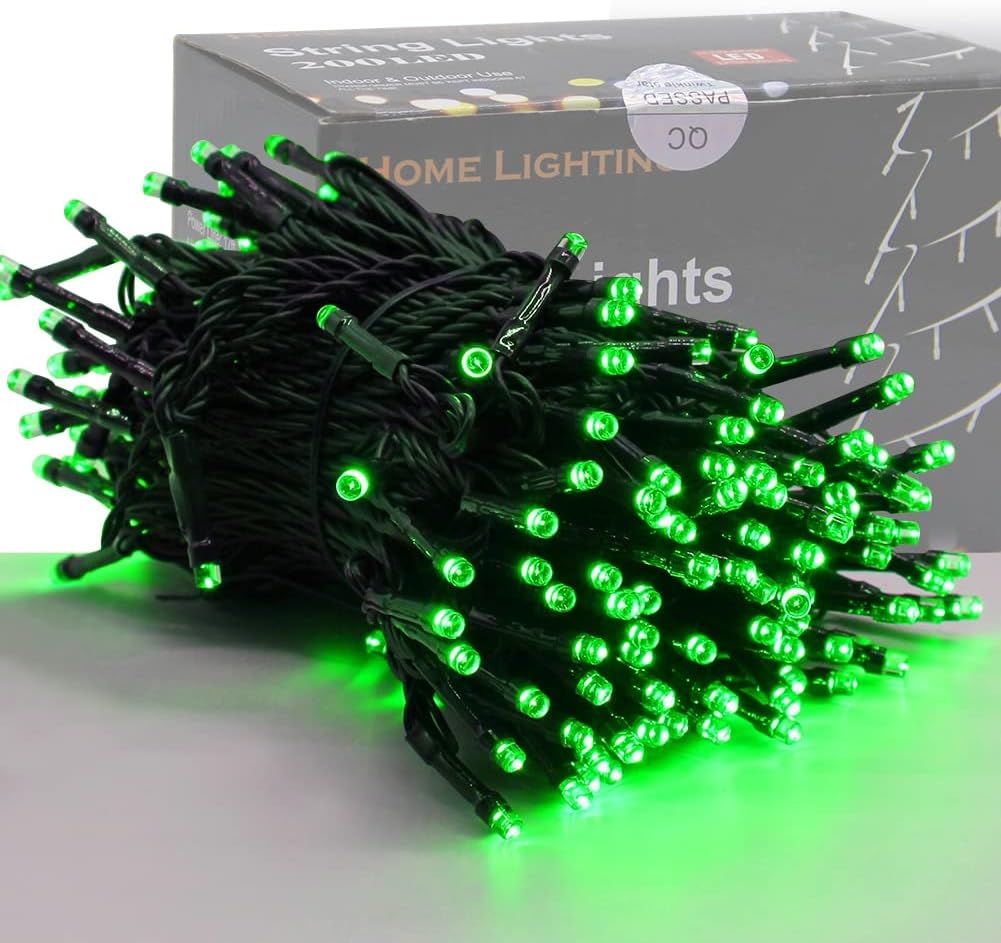 HOME LIGHTING 200 LED 66FT Christmas String Lights, St Patricks Day Fairy Lights...