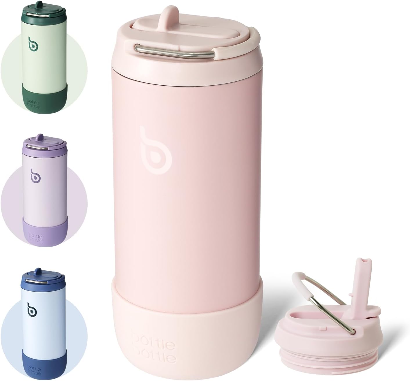 BOTTLE BOTTLE Kids Water Bottles 12 oz Kids Insulated Water Bottles with Leak Pr...
