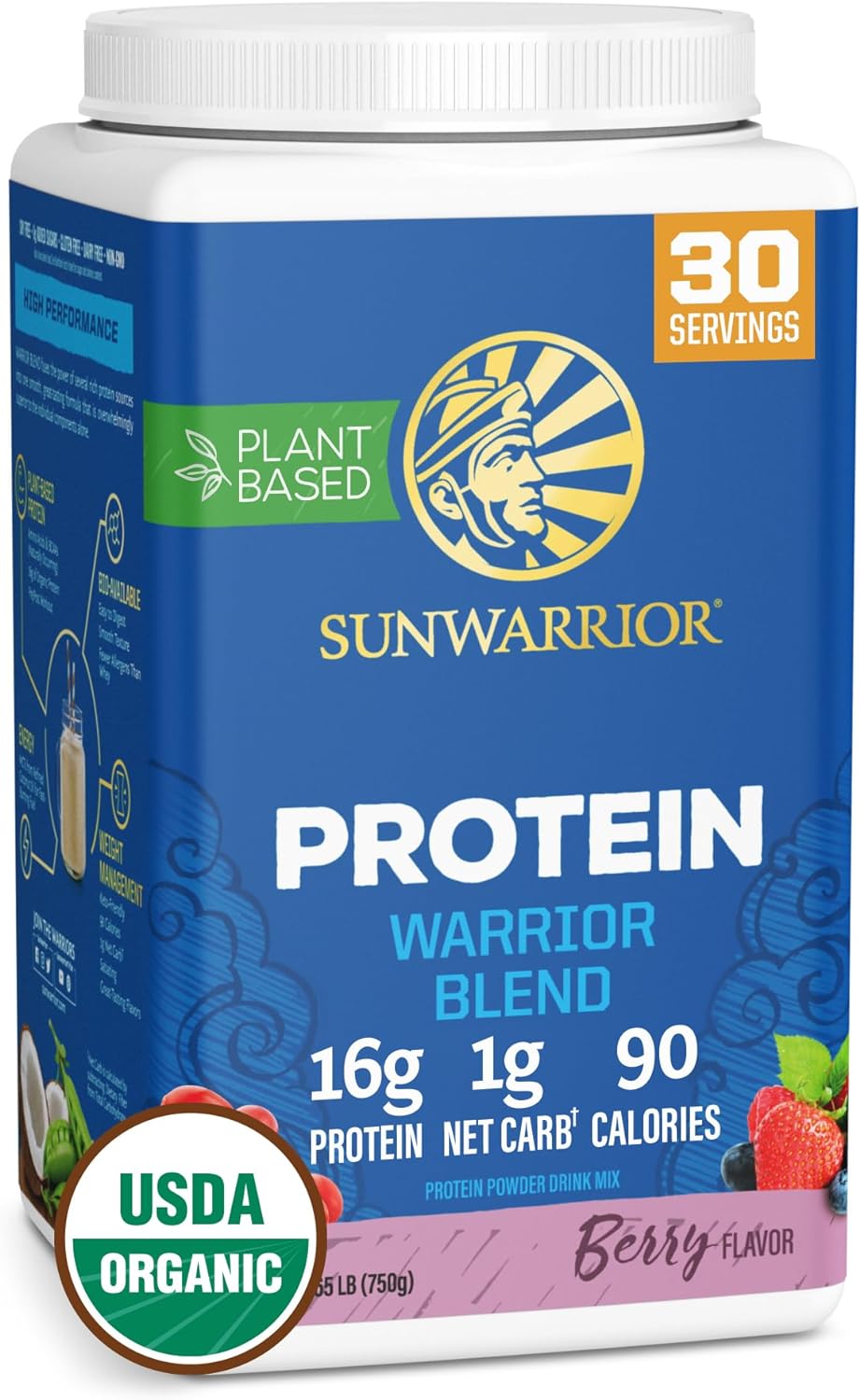 Sunwarrior Vegan Organic Protein Powder Plant-Based | BCAA Amino Acids Hemp Seed...