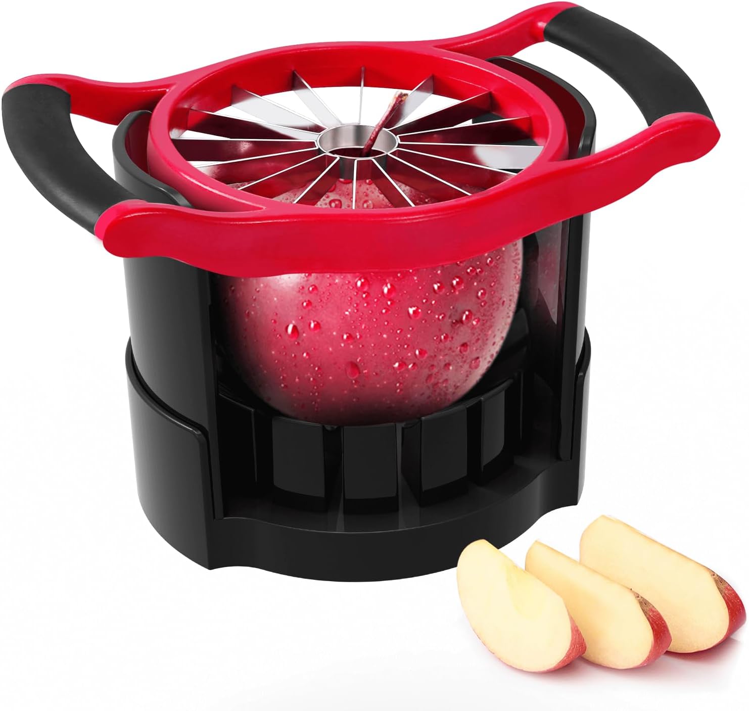Newness Apple Cutter Slicer, [Large Size] 16 Slices HEAVY DUTY and Pear Corer Di...