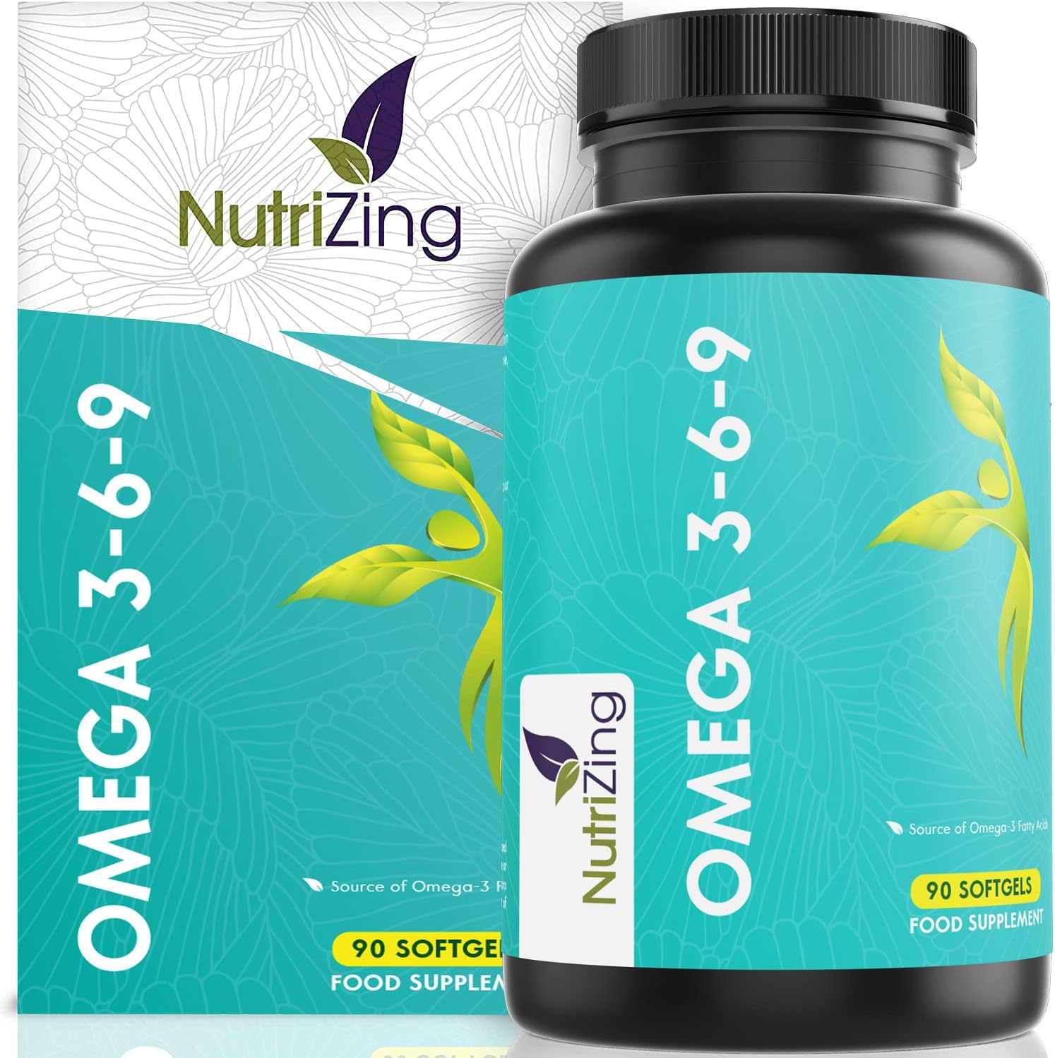 Omega 3 6 9 Triple Strength Fish Oil + Flaxseed Oil & Sunflower Oil - EPA & DHA...