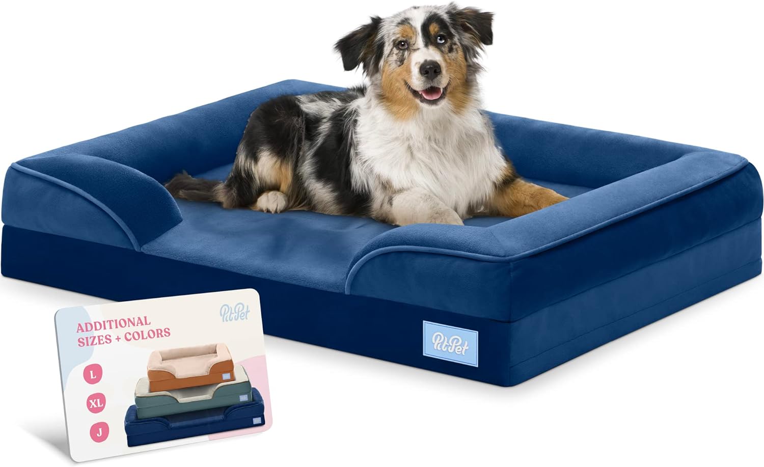 Orthopedic Sofa Dog Bed - Ultra Comfortable Dog Bed for Large Dogs - Breathable...