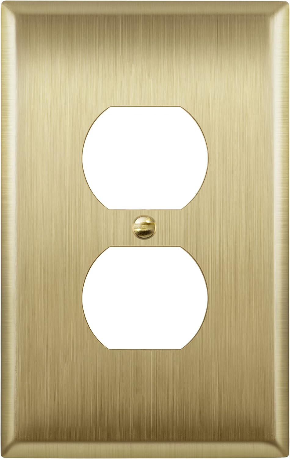 LIDER Duplex Receptacle Metal Wall Plate, Stainles...