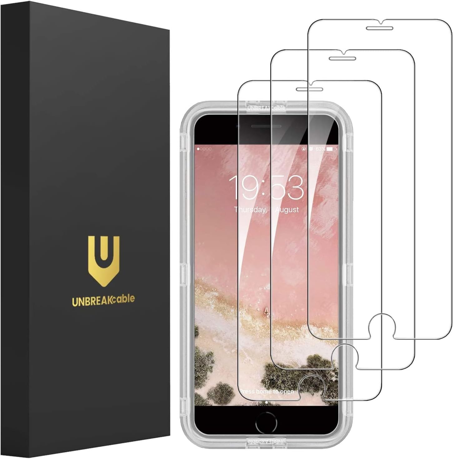 UNBREAKcable Shatterproof Tempered Glass Screen Protector for iPhone SE 2022/SE...