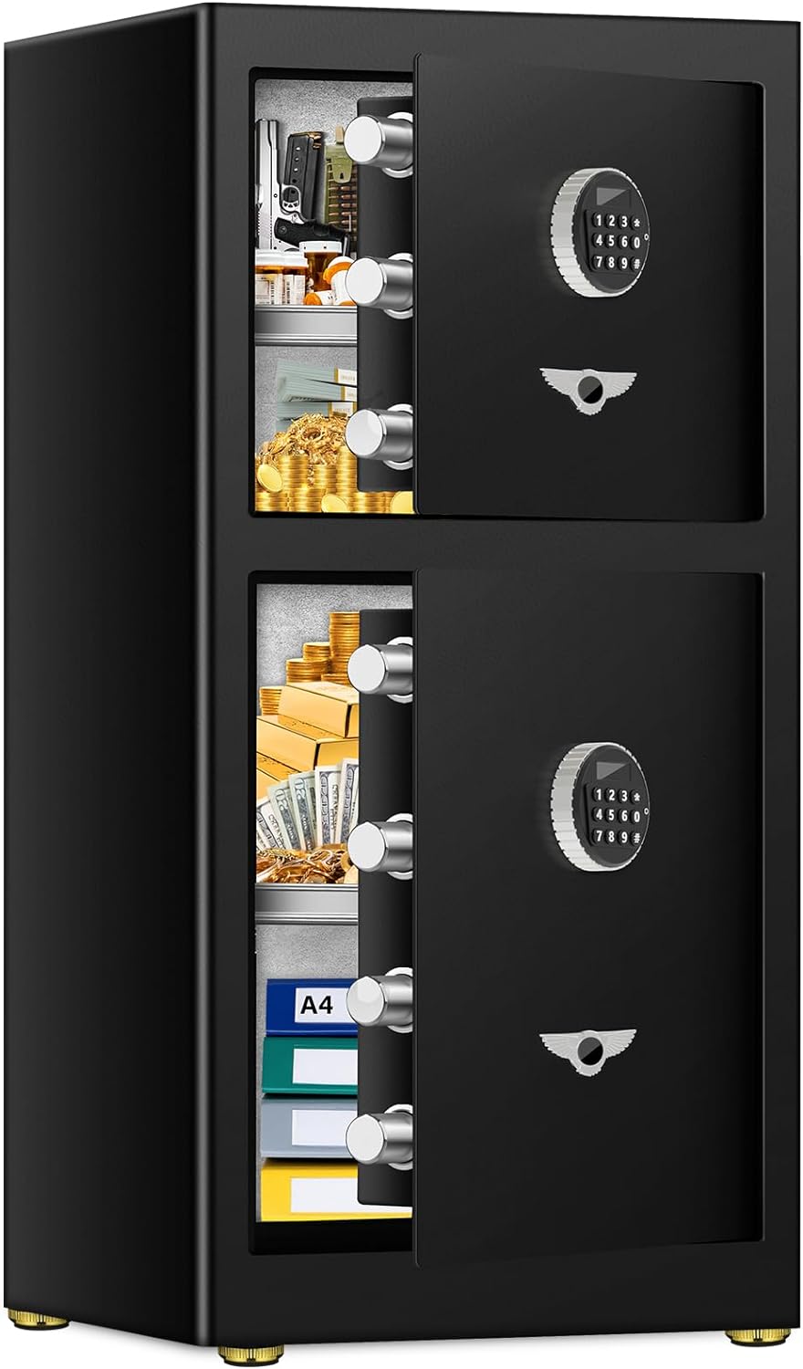 [𝟐𝟎𝟐𝟒 𝐍𝐞𝐰] 7.6 Cu Ft Extra Large Home Safe Fireproof Waterproof with [DOUBLE SAF...