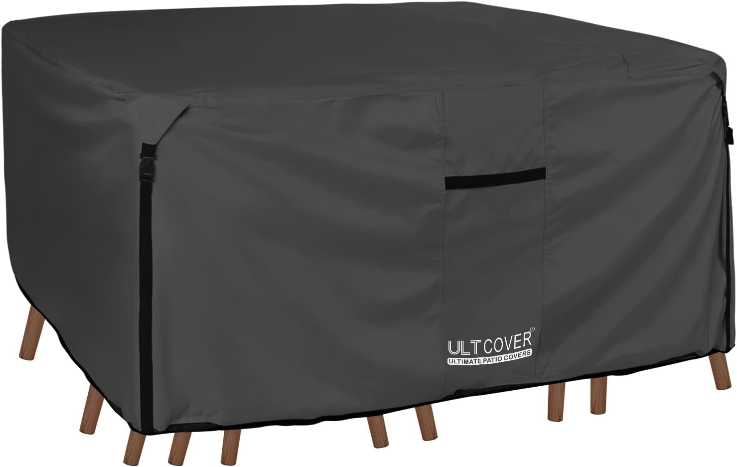 ULTCOVER 600D Tough Canvas Heavy Duty Square Patio Table and Chair Cover - Water...
