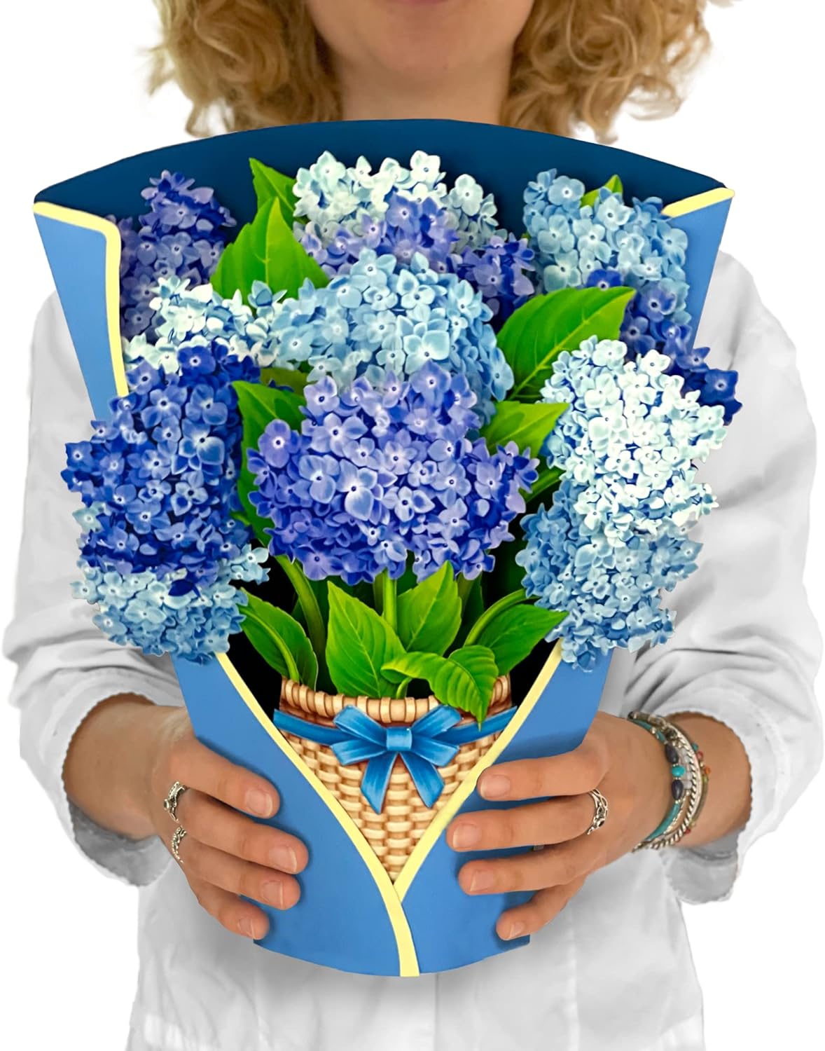 Freshcut Paper Pop Up Cards, Paper Flower Bouquet 3D Popup Greeting Cards with N...