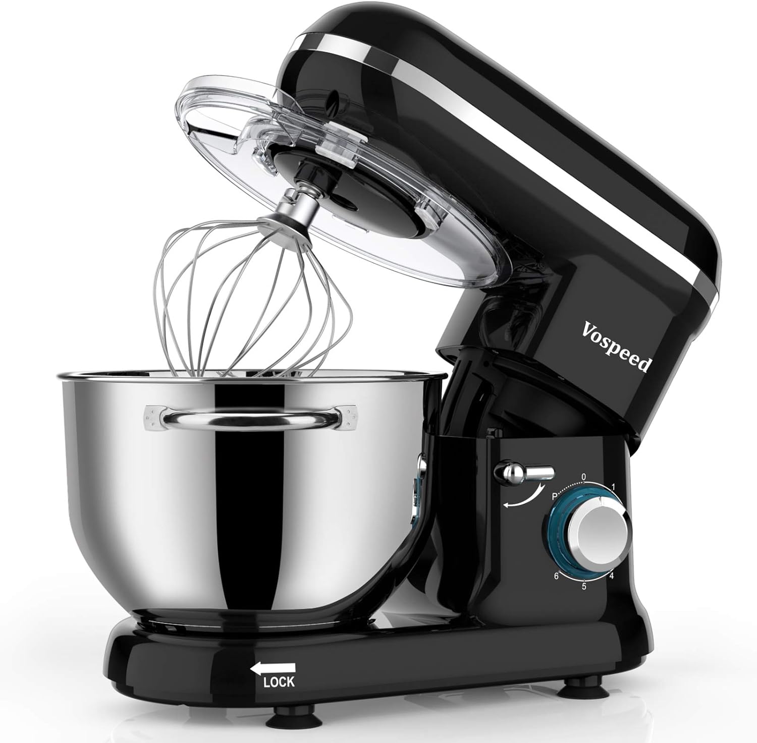 Stand Mixer, Vospeed Food Mixer Dough Blender, 6.2L 1500W Electric Cake Mixer wi...