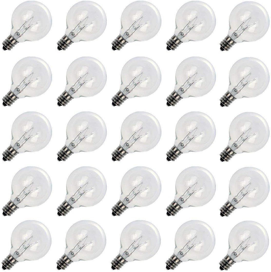 Brightown G40 Replacement Light Bulbs, 25 Pack 5W...