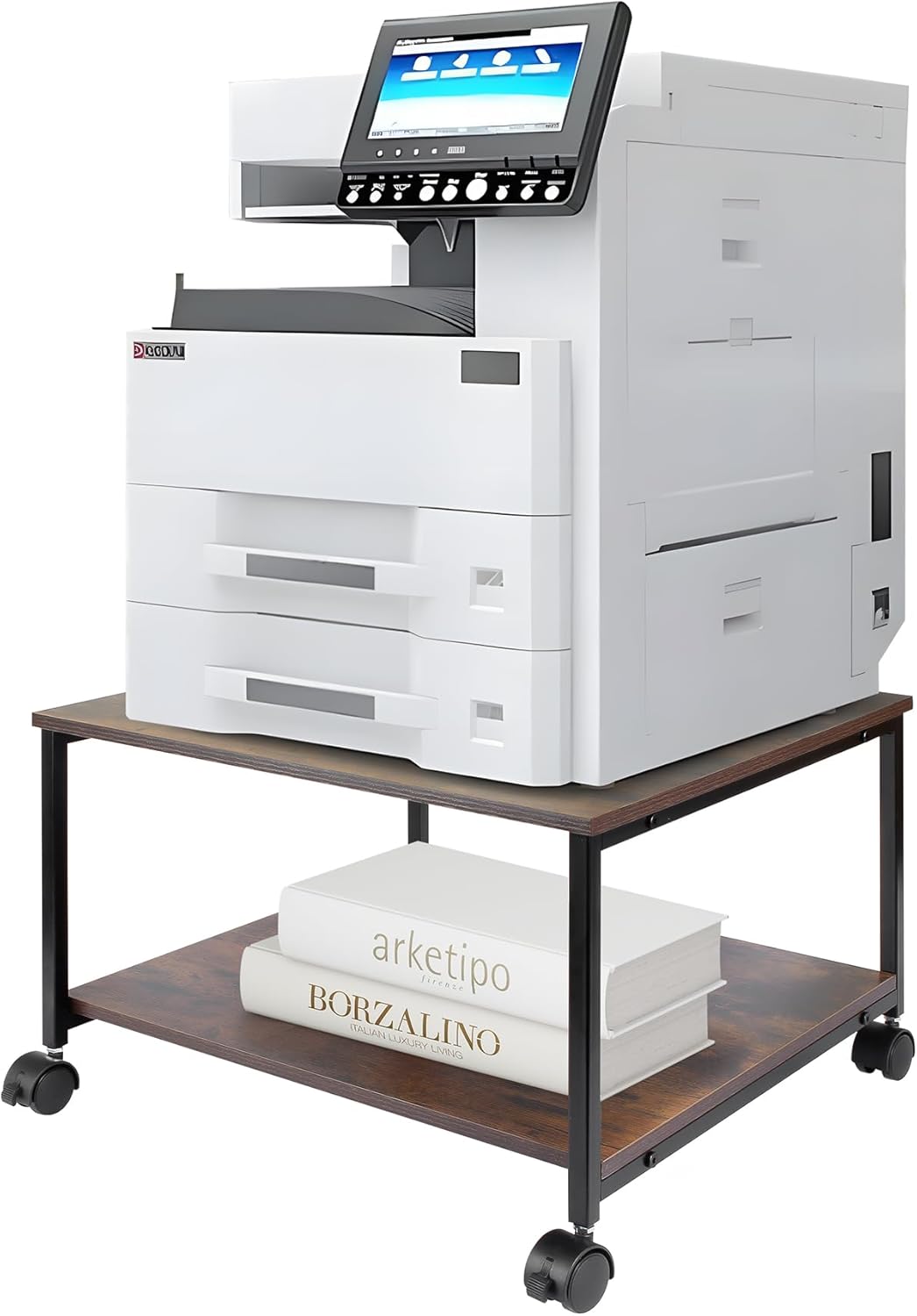 EMERIT Printer Stand,19.5''x19.5''x12.8'' 2 Tier Large Printer Laser Table Heavy...