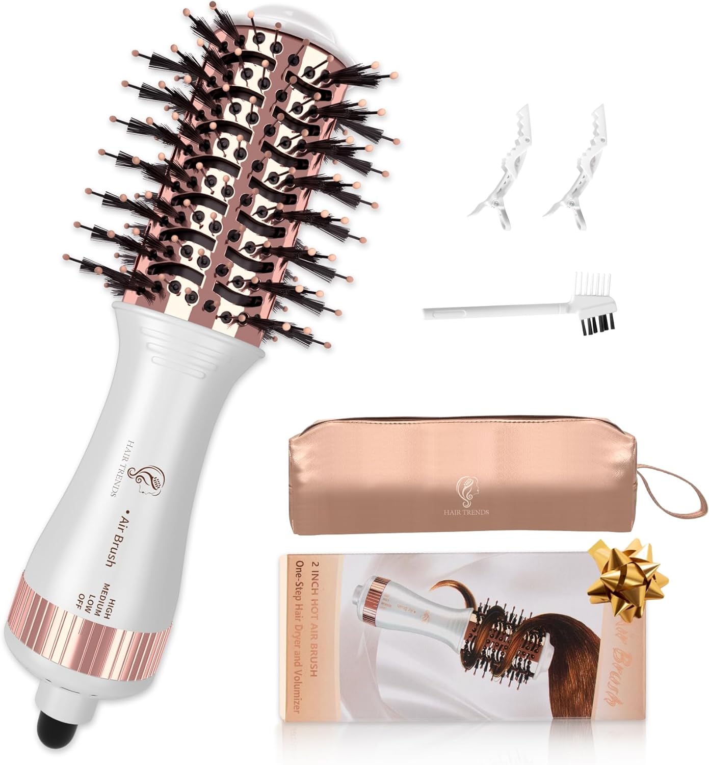 Travel Hair Dryer Brush, Nano Titanium 2 Inch One Step Hair Dryer & Styler Volum...